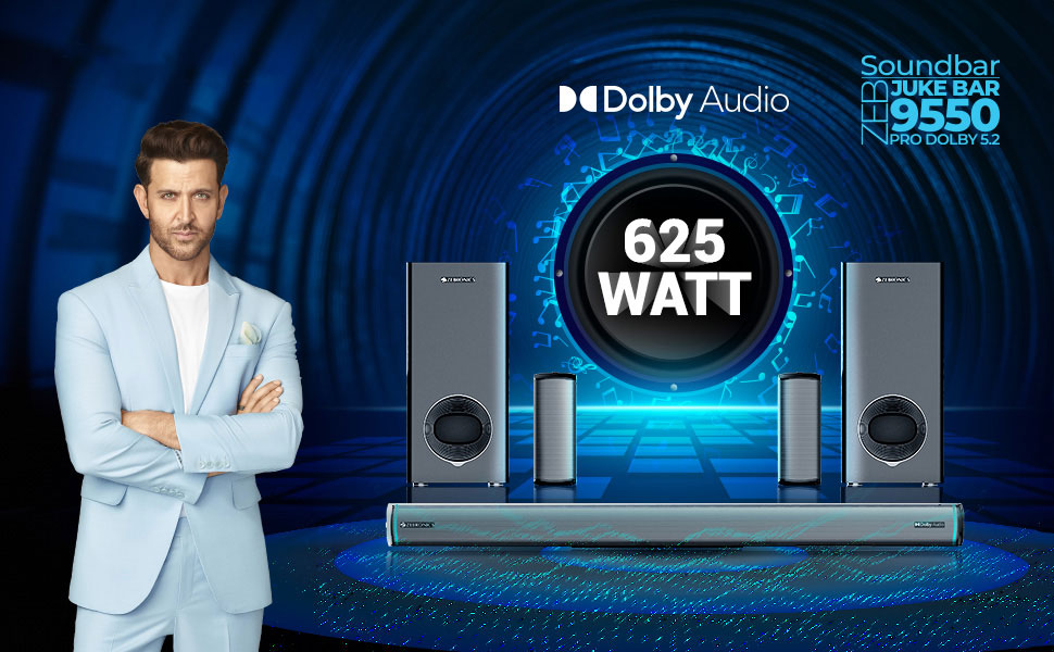 Zebronics 9550 Pro Dolby 5.2: The First Indian Brand with Dual Subwoofers and a Massive 625W Output