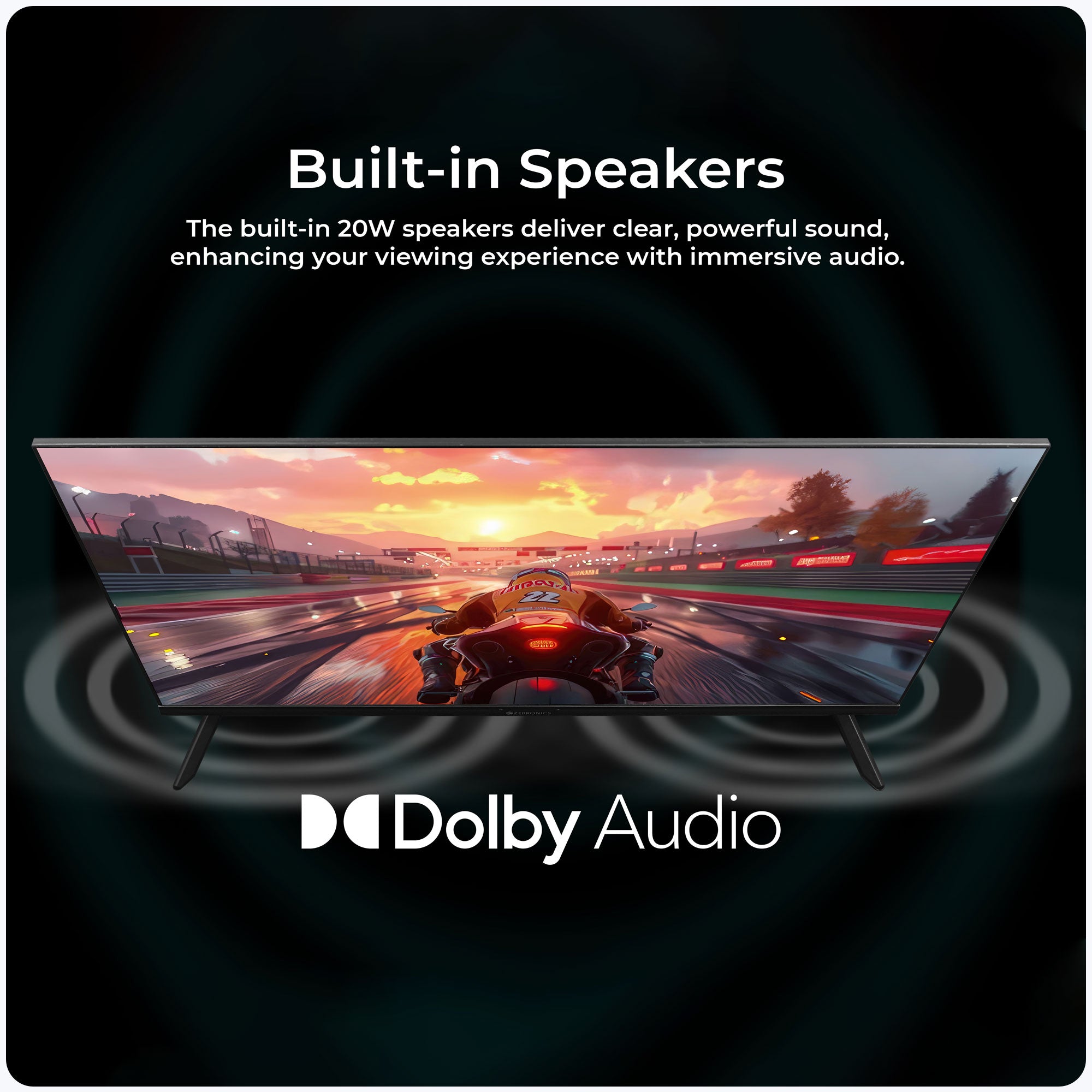 Zebronics - Zeb 32P5 - Smart LED TV - 20W - Dolby Audio