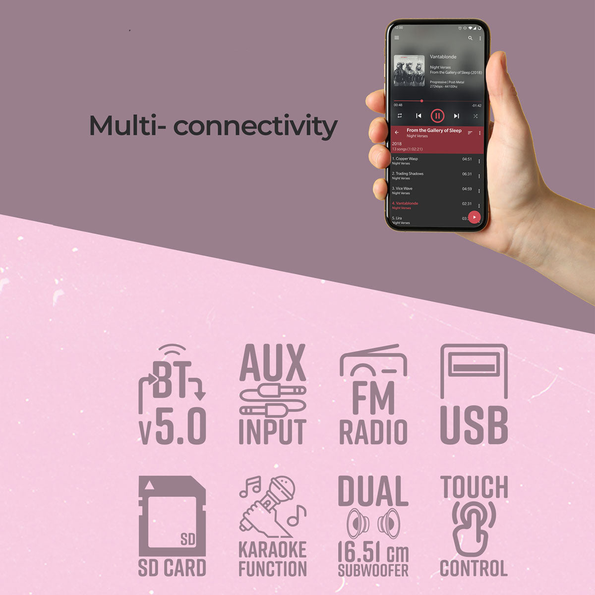 ZEB-BTM8800RUCF - Tower Speaker - Zebronics - Multi-Connectivity