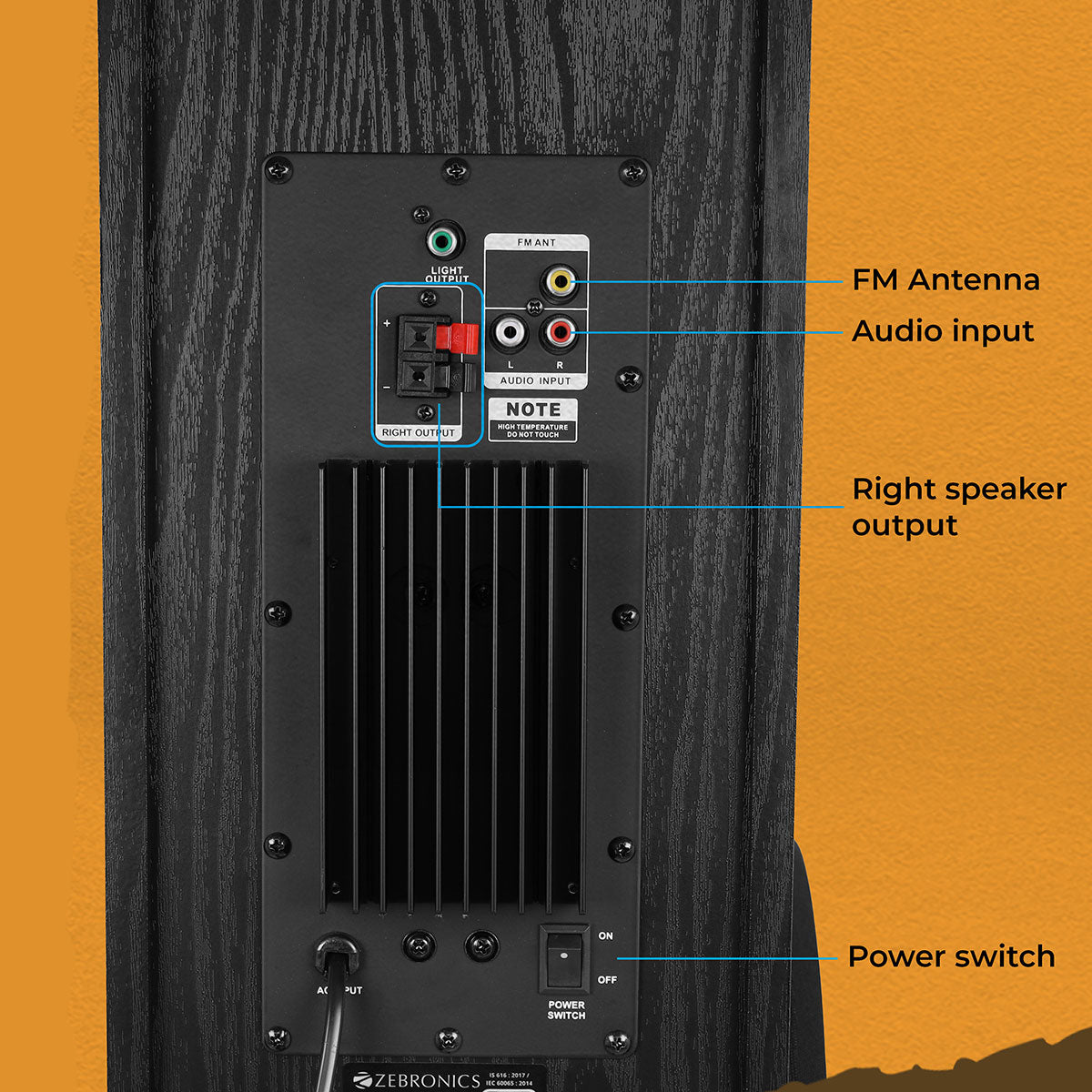 Zeb-BTM9800RUCF - Tower Speakre - Zebronics