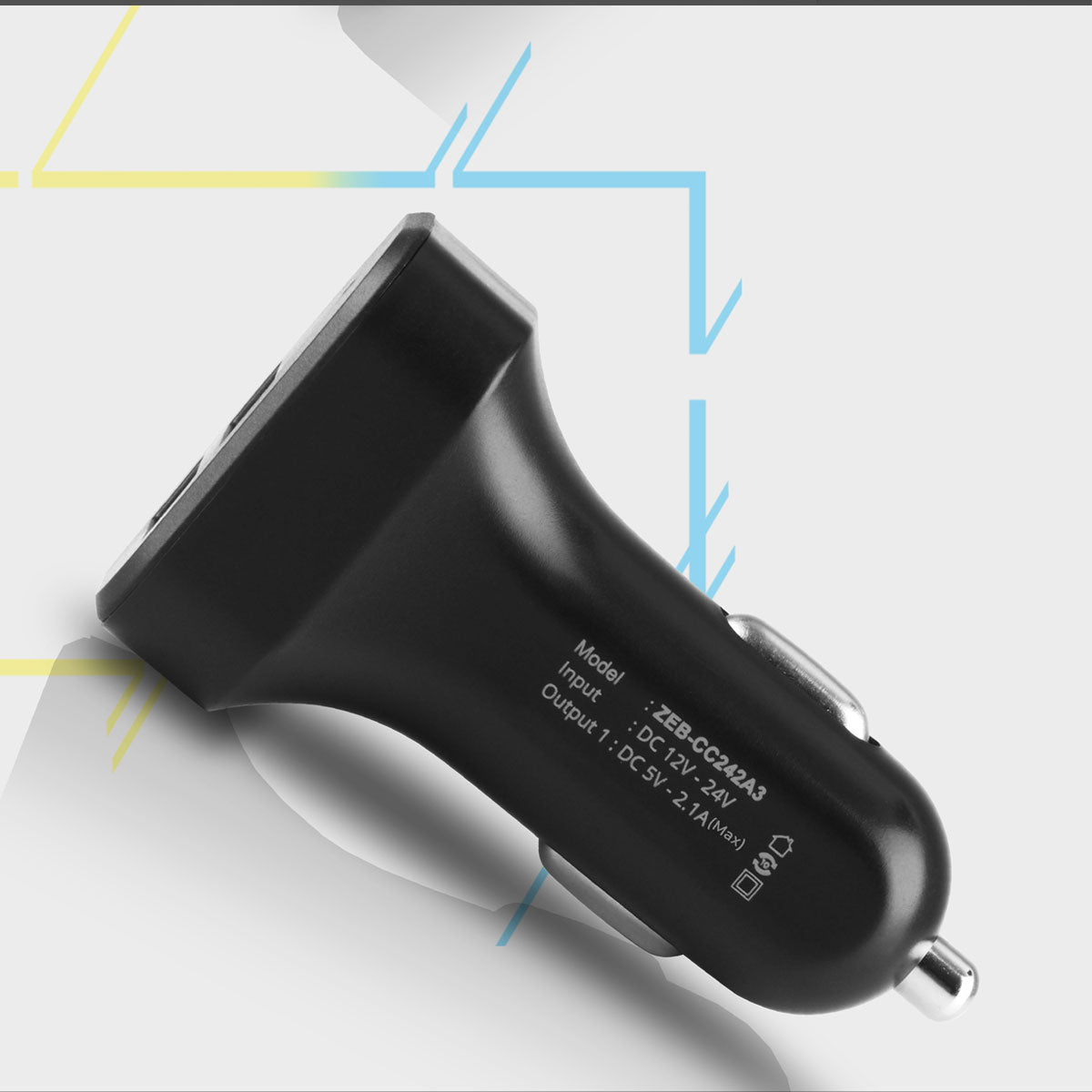 Zeb-CC242A3 with Type C Cable - Car charger - Zebronics