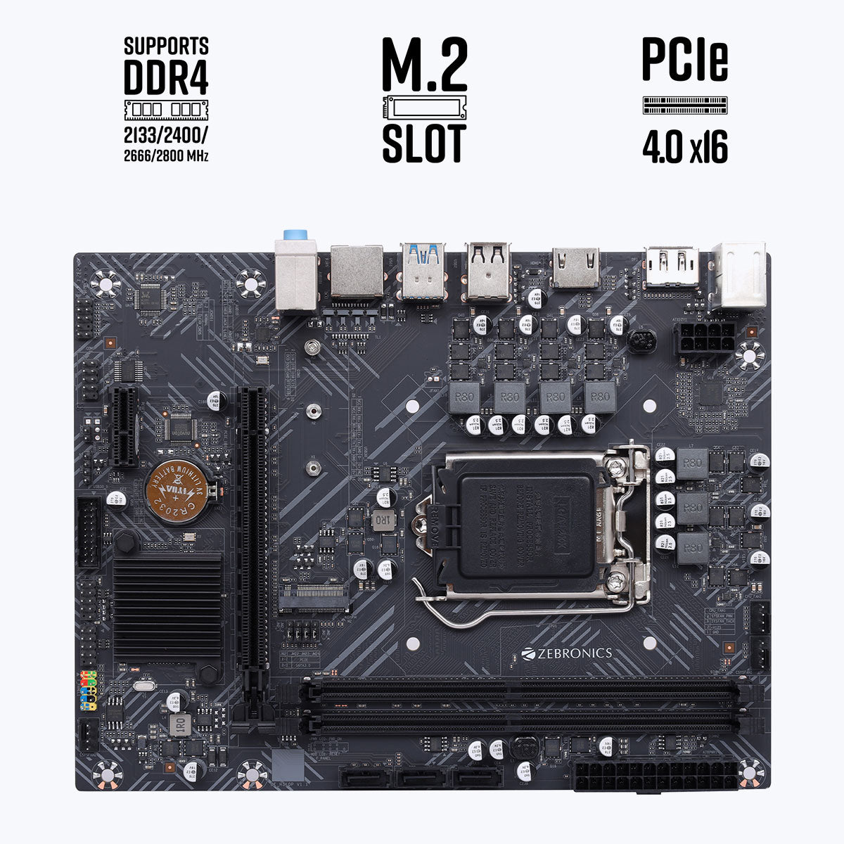 ZEB-H510NVMe - LGA1200 Socket - Motherboard - Zebronics