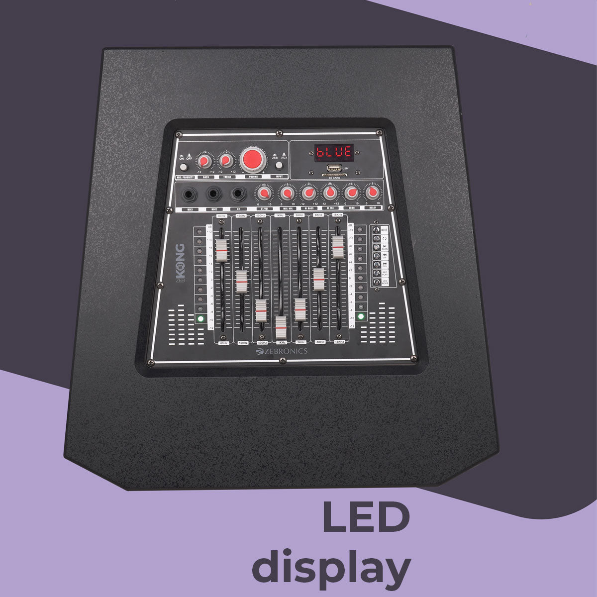 Zeb Kong with LED lights | DJ Speaker  Zebronics | LED display