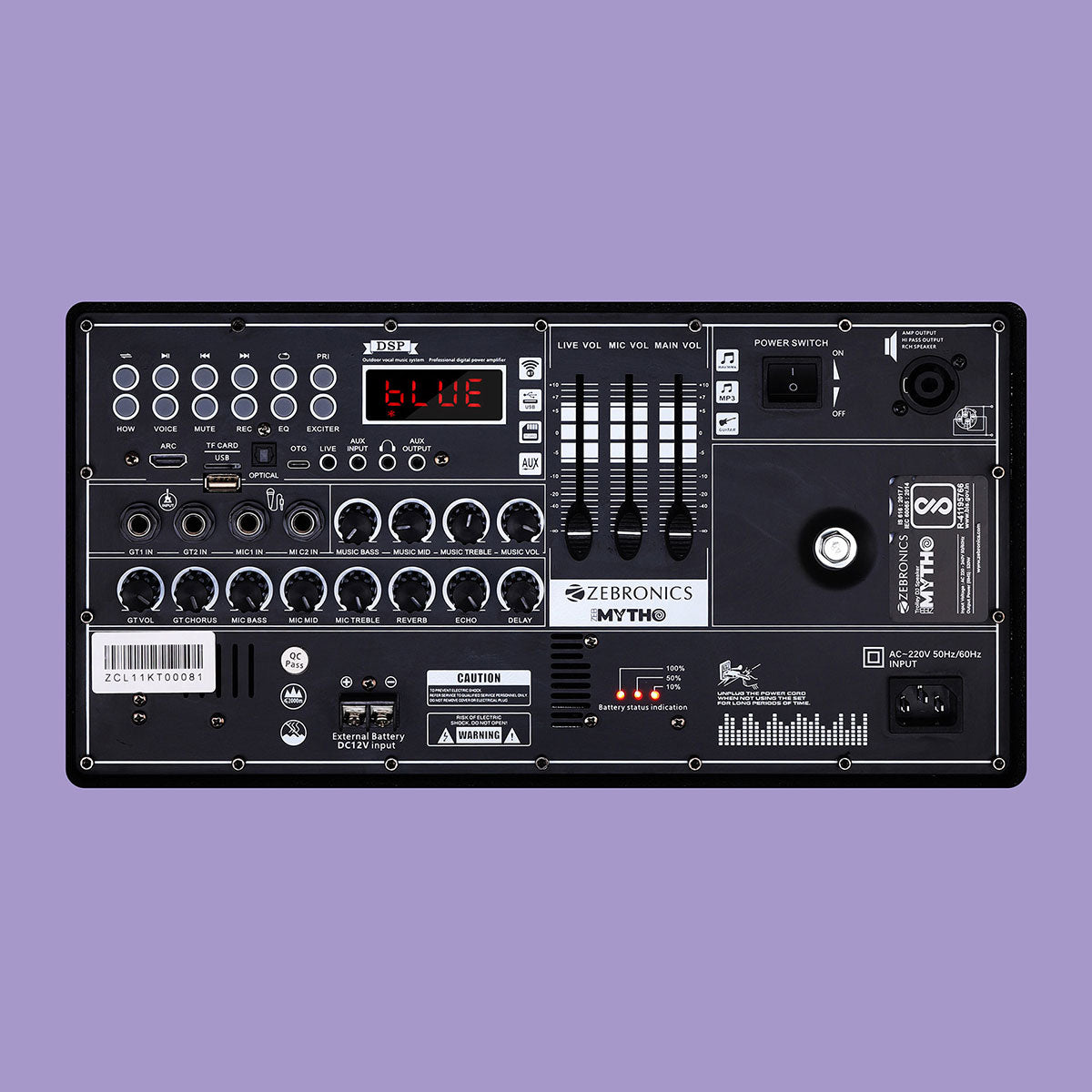 Zebronics Mytho - DJ speaker - DJ Controls view