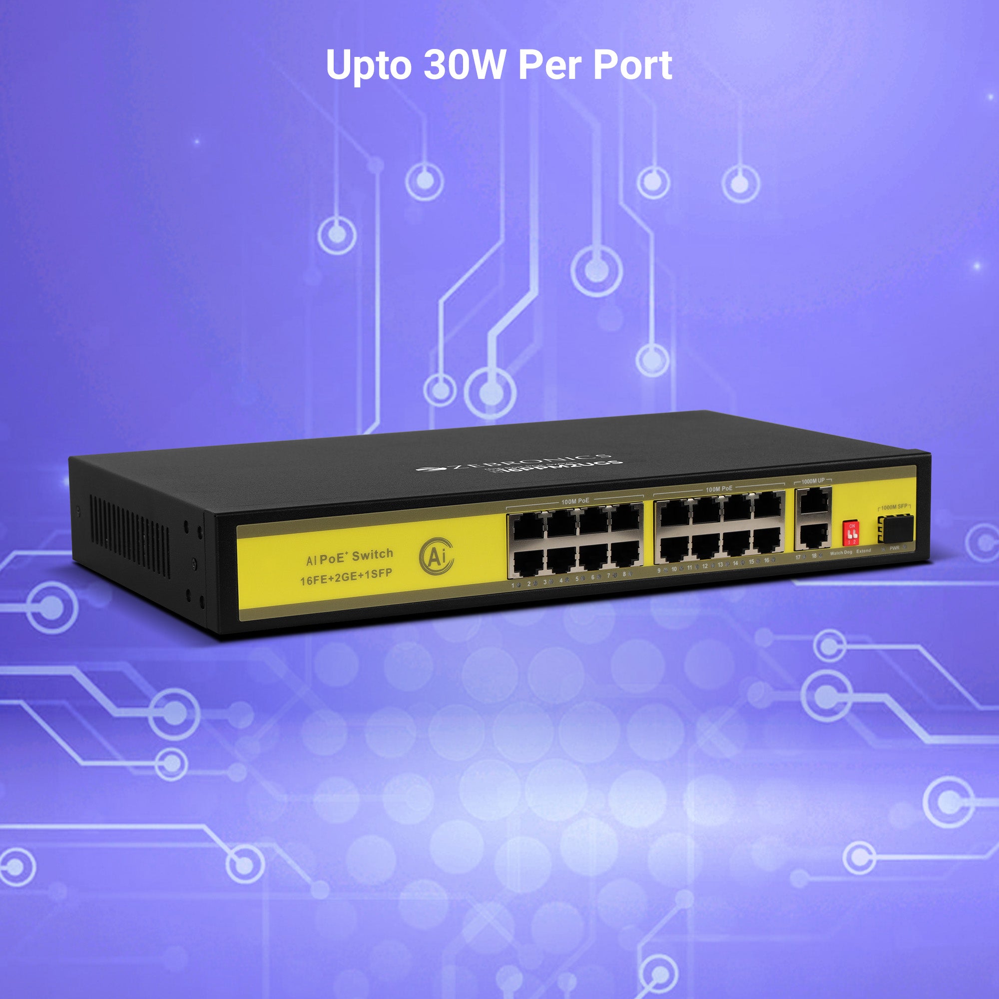 Zeb 16PPM2UGS - 16 Port POE Switch
