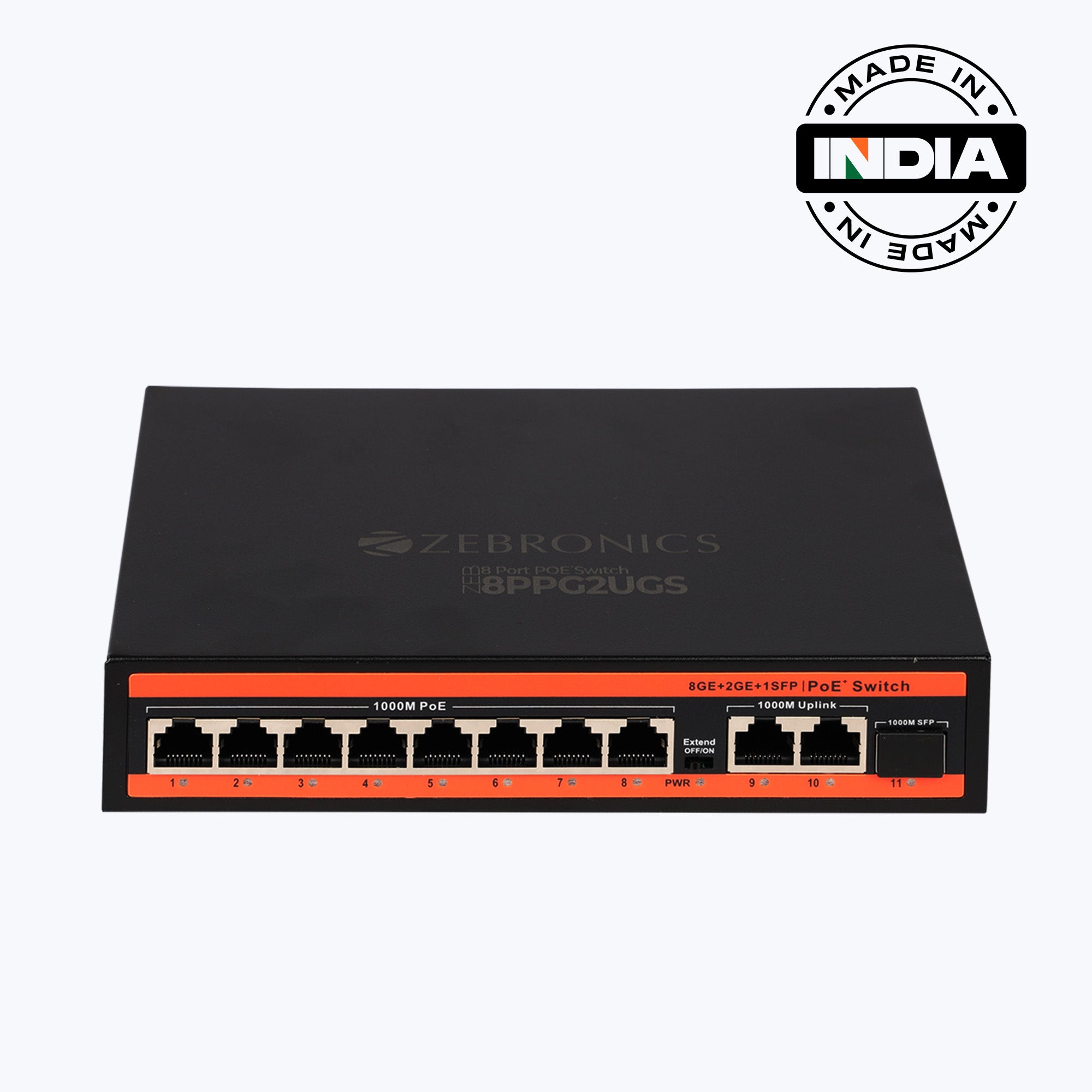 Zebronics 8PPG2UGS Port POE Switch - Main Image
