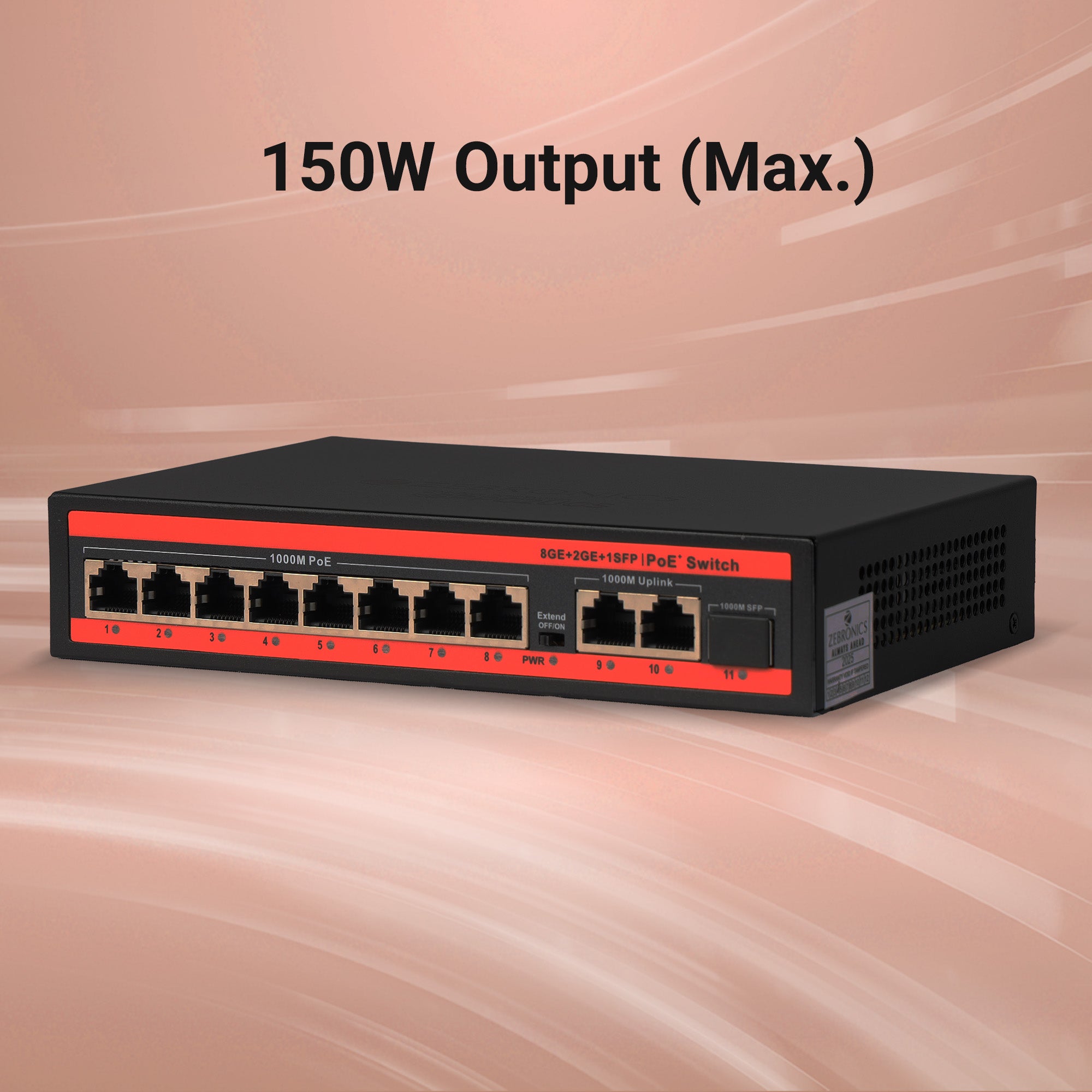 Zeb 8PPG2UGS - 8 Port POE Switch