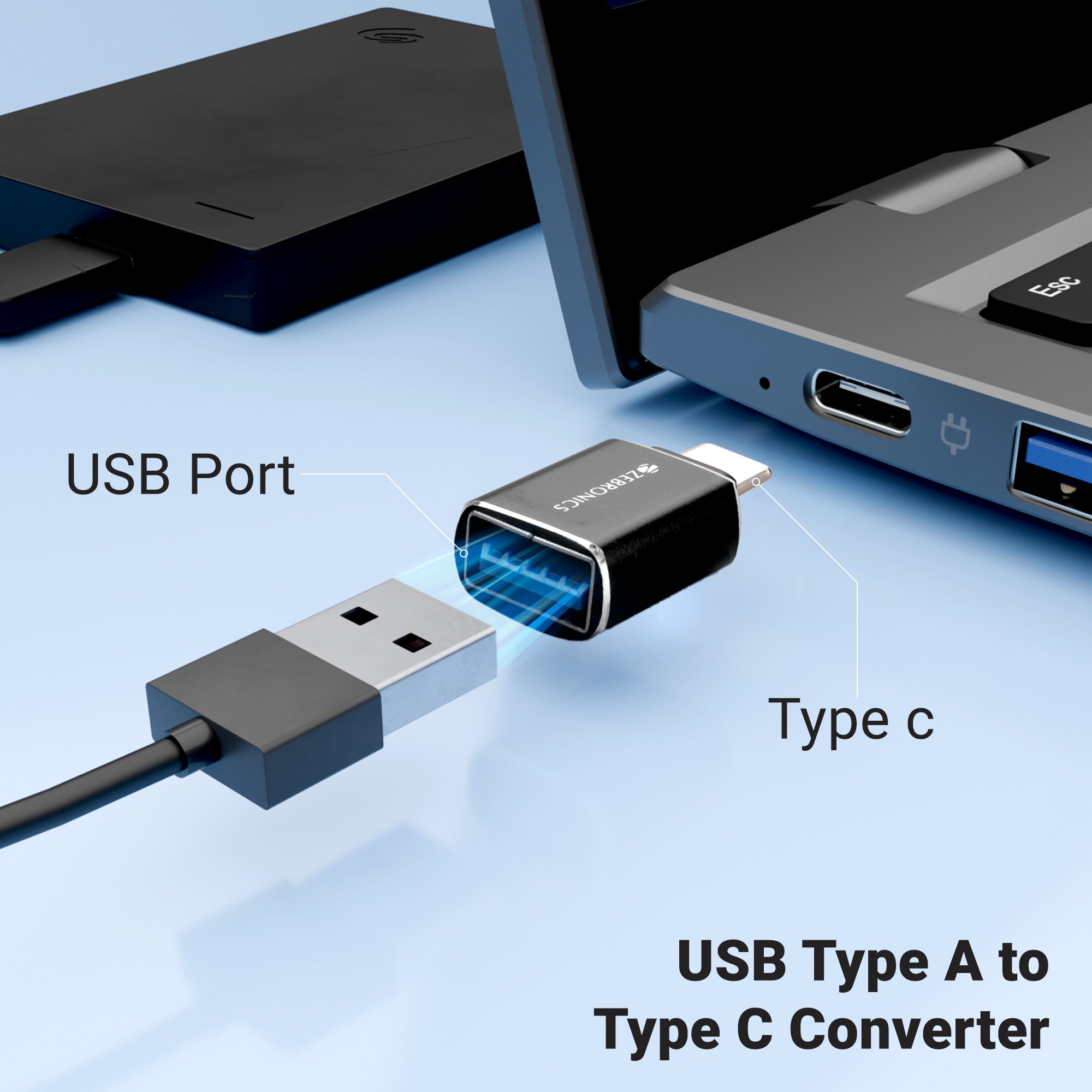 Zeb ATC 1 USB Type A to Type C Converter
