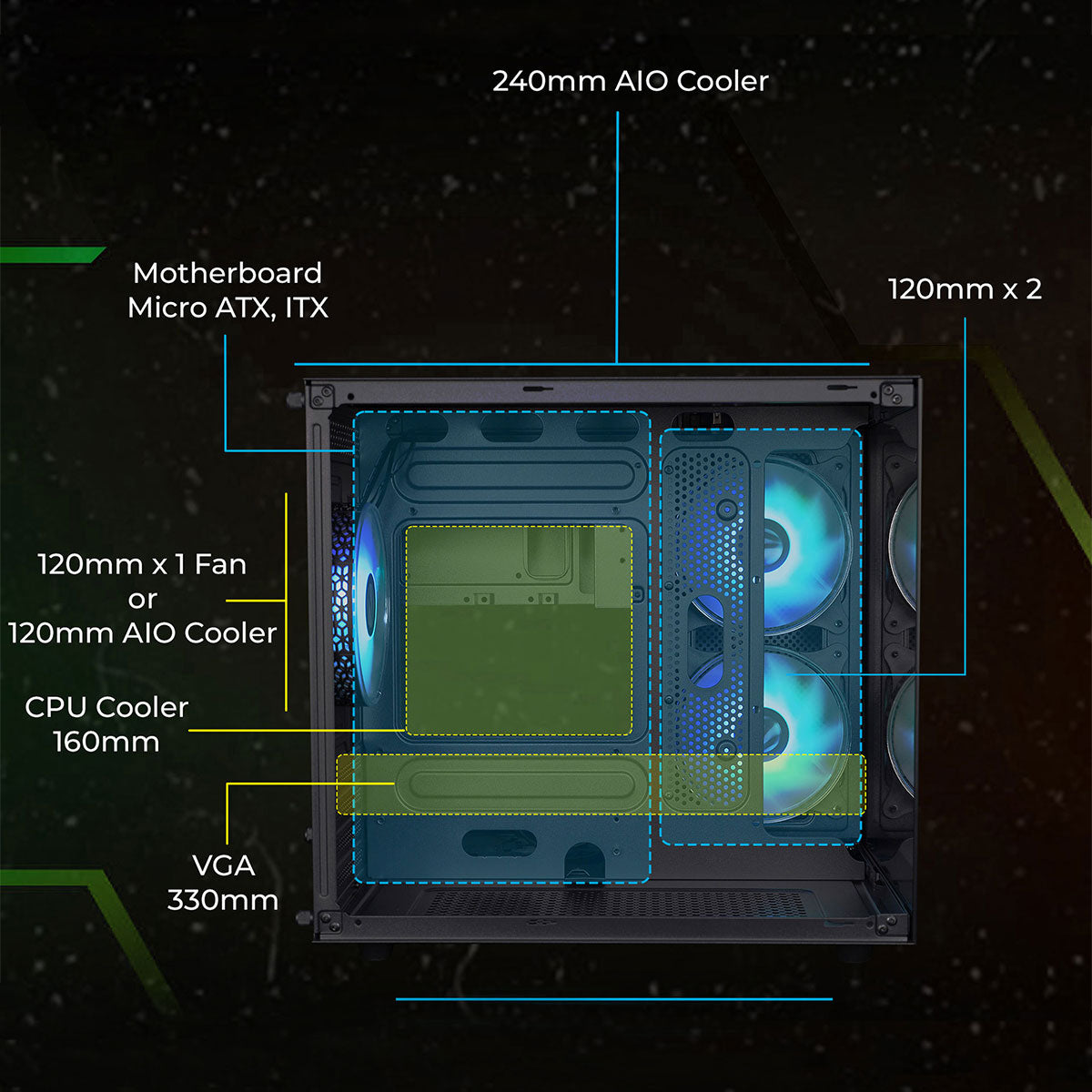 Zeb-Argo - Premium Gaming Cabinet - Zebronics