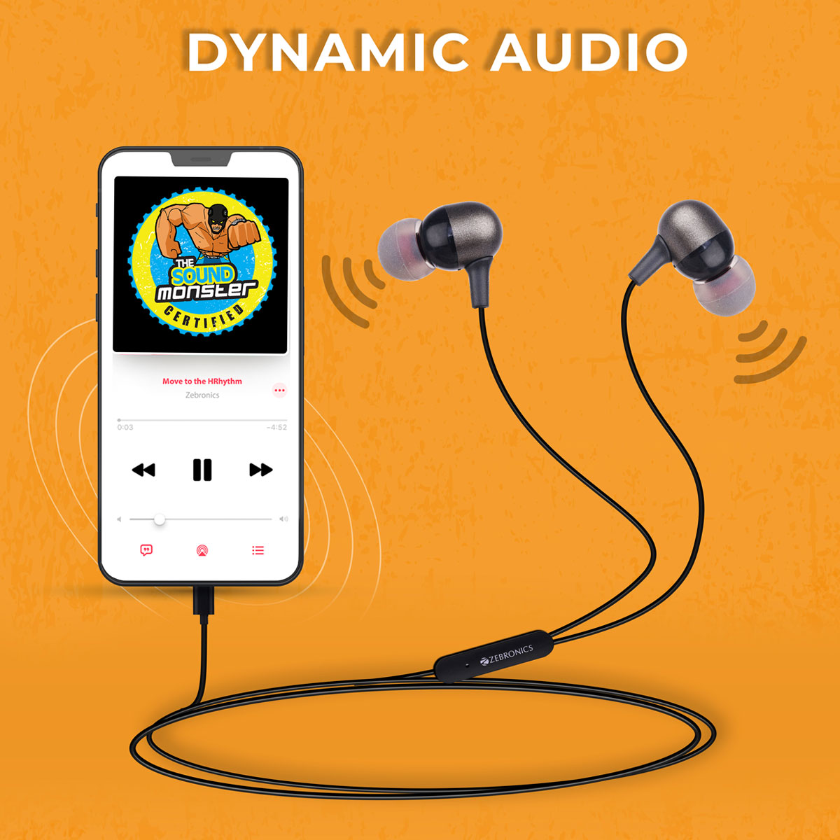 Zebronics aria wired earphones - Dynamic audio
