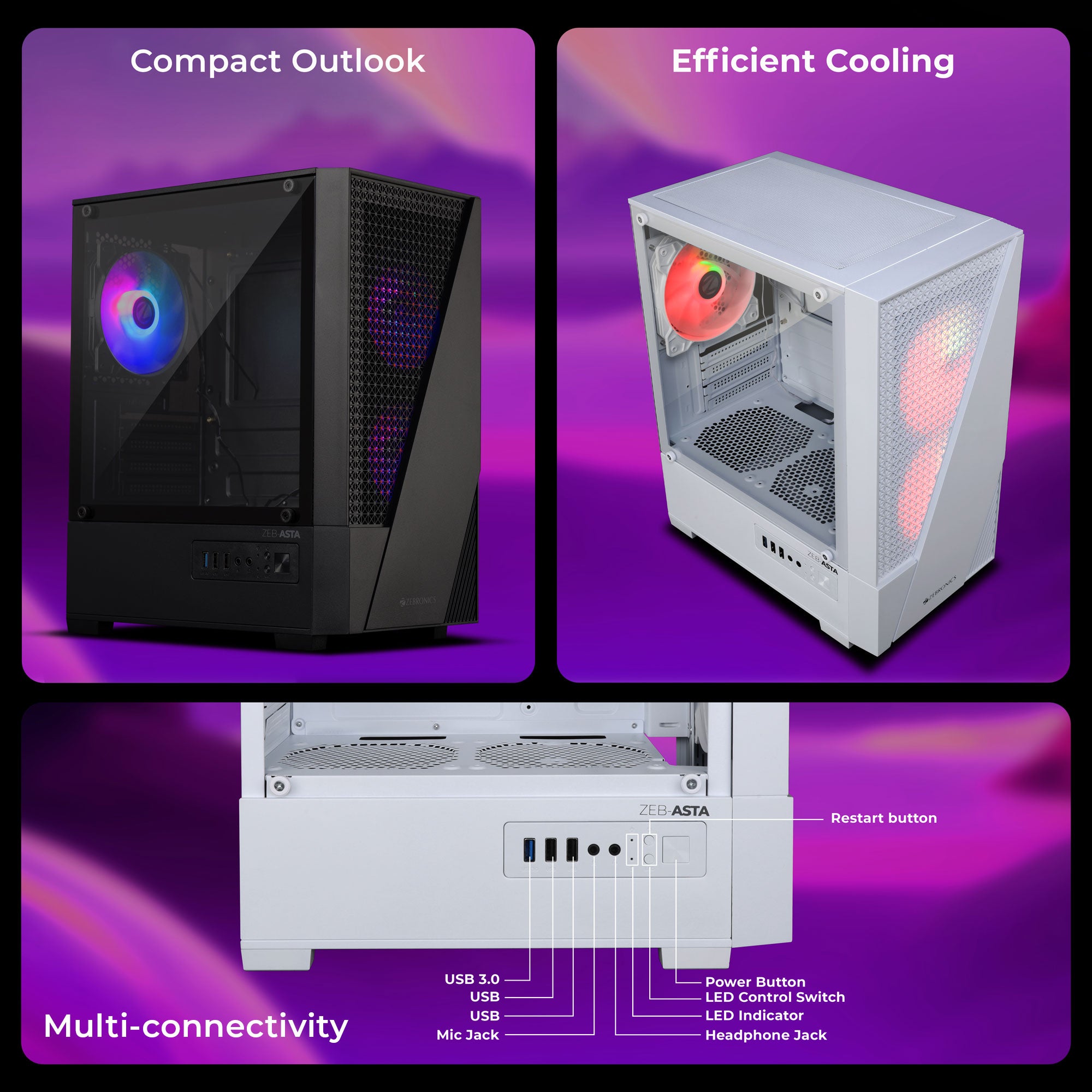 Zeb-Asta- Gaming chassis -Zebronics