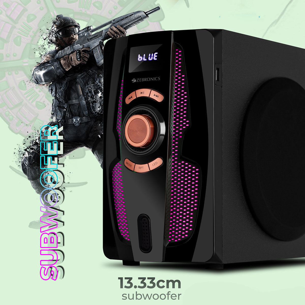 Zebronics - Zeb basso 200 - 5.1 channel speaker - subwoofer