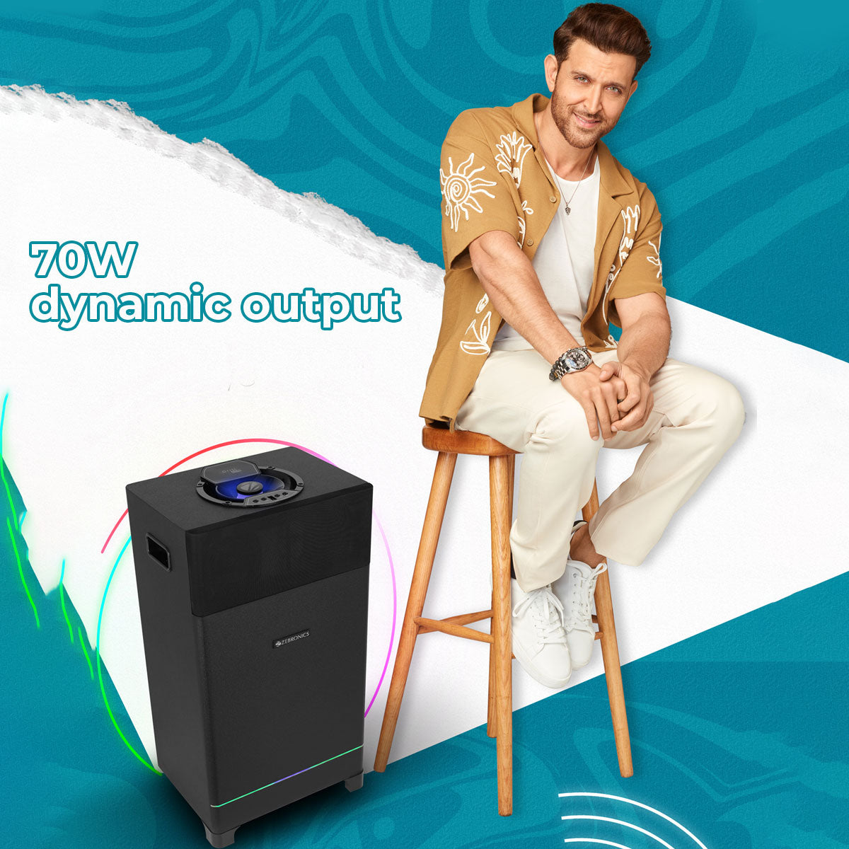 Zebronics Beast 100 - Tower Speaker - 70W output