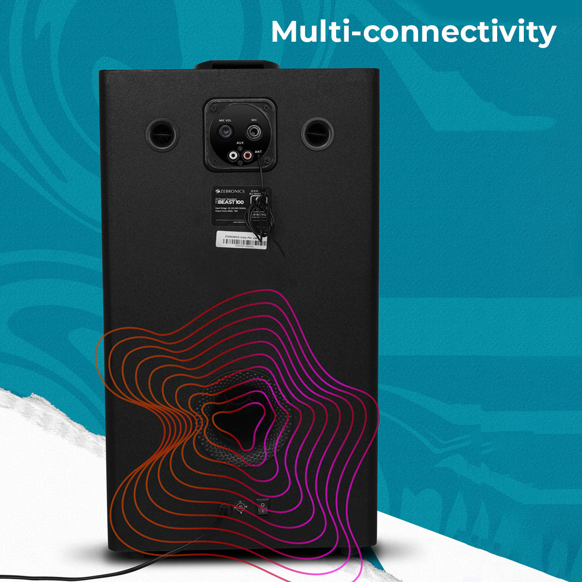 Zebronics Beast 100 - Tower Speaker - Multiconnectivity