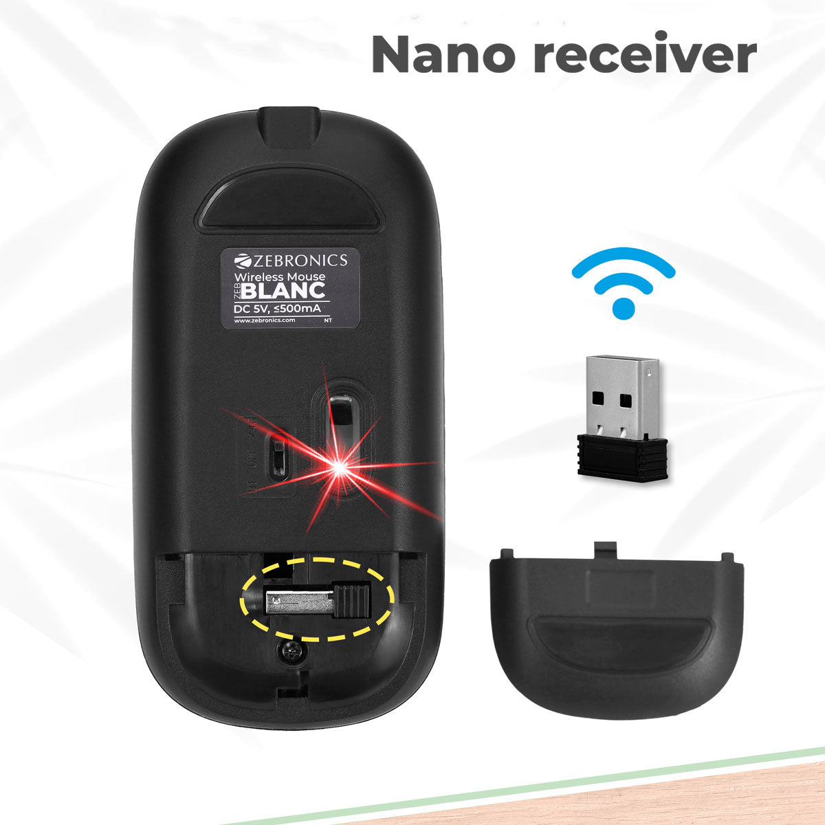 Zeb-Blanc - Wireless Mouse - Zebronics