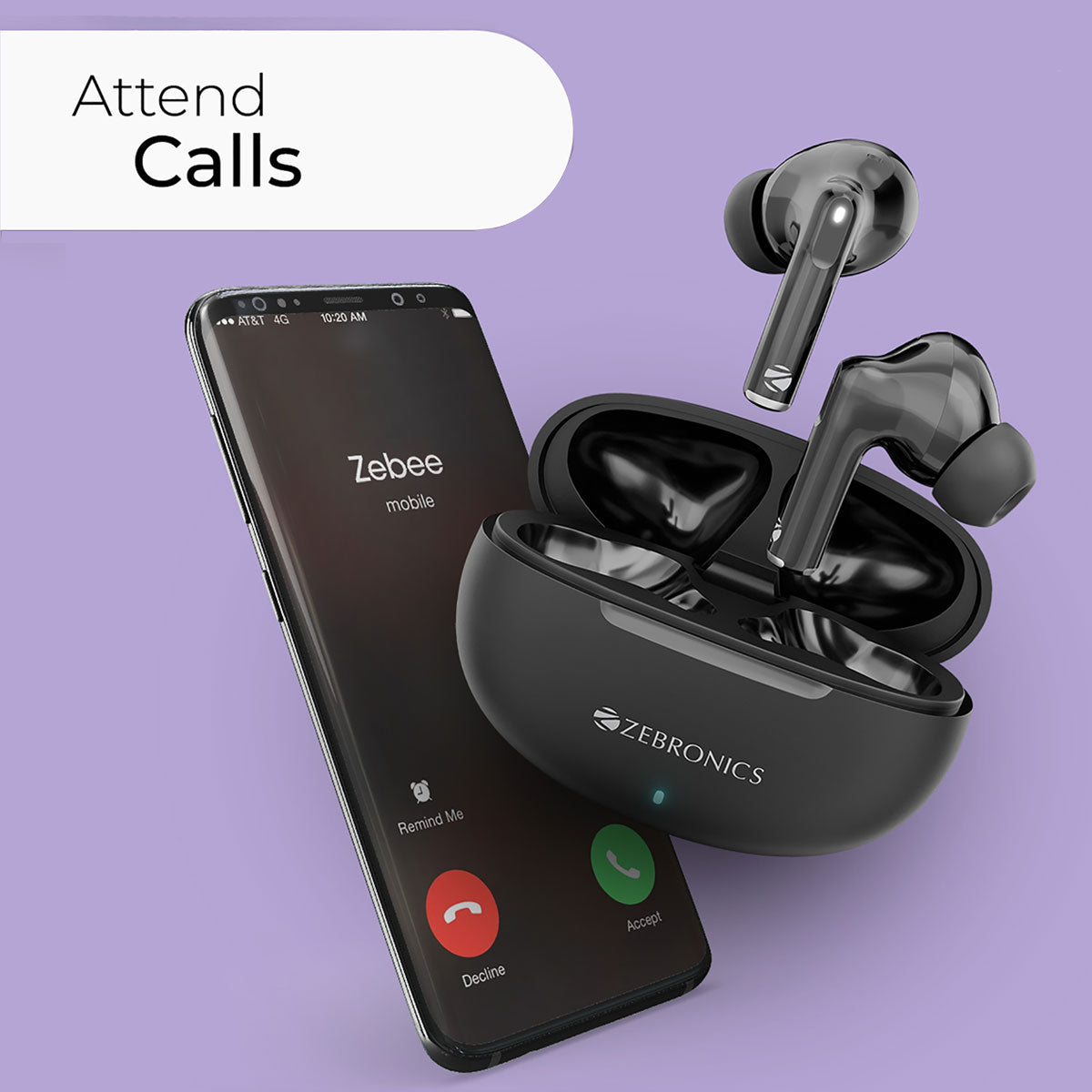 Zebronics Chime Wireless buds - attend calls