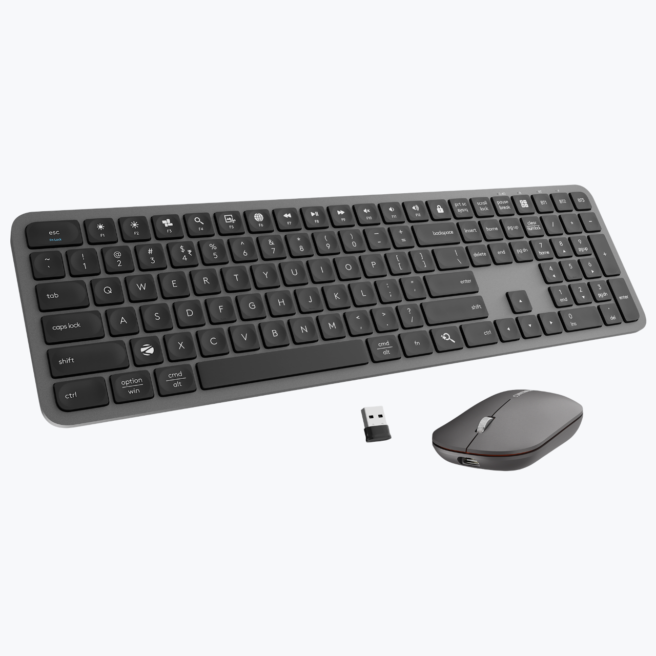 ソウメイロゼ Zebronics Companion 5002 Wireless Keyboard and Mouse Combo