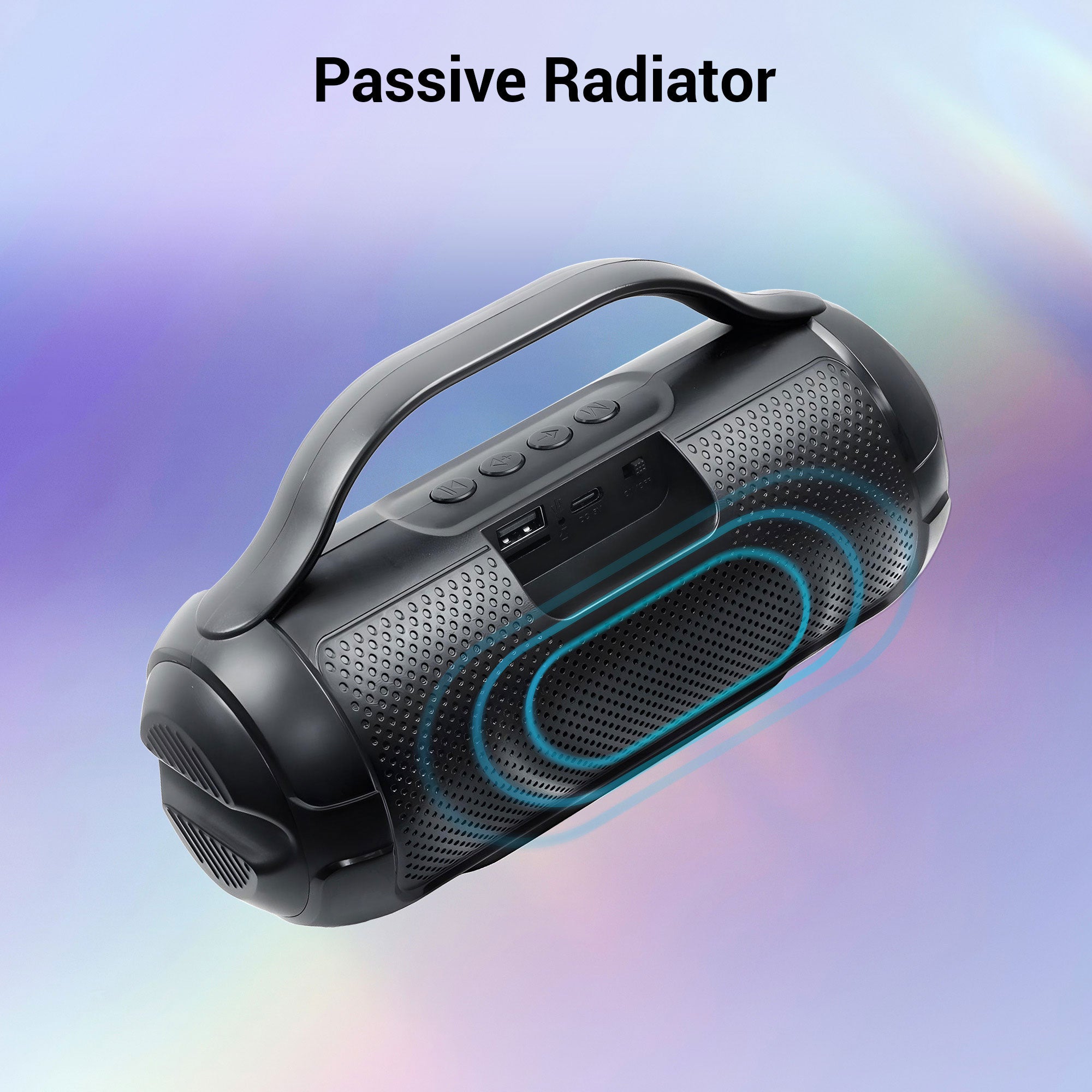 Zebronics County Plus wireless speaker - passive radiator