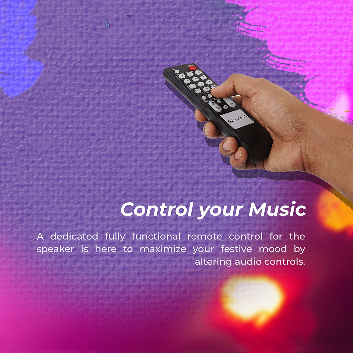 Zeb-Epic - DJ speaker - Zebronics - remote control