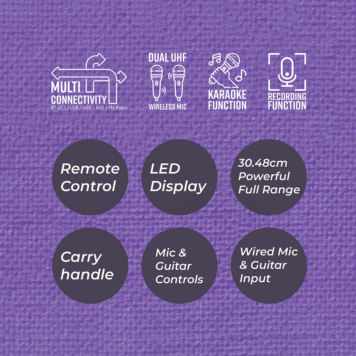 Zeb-Epic - DJ speaker - Zebronics - feature list