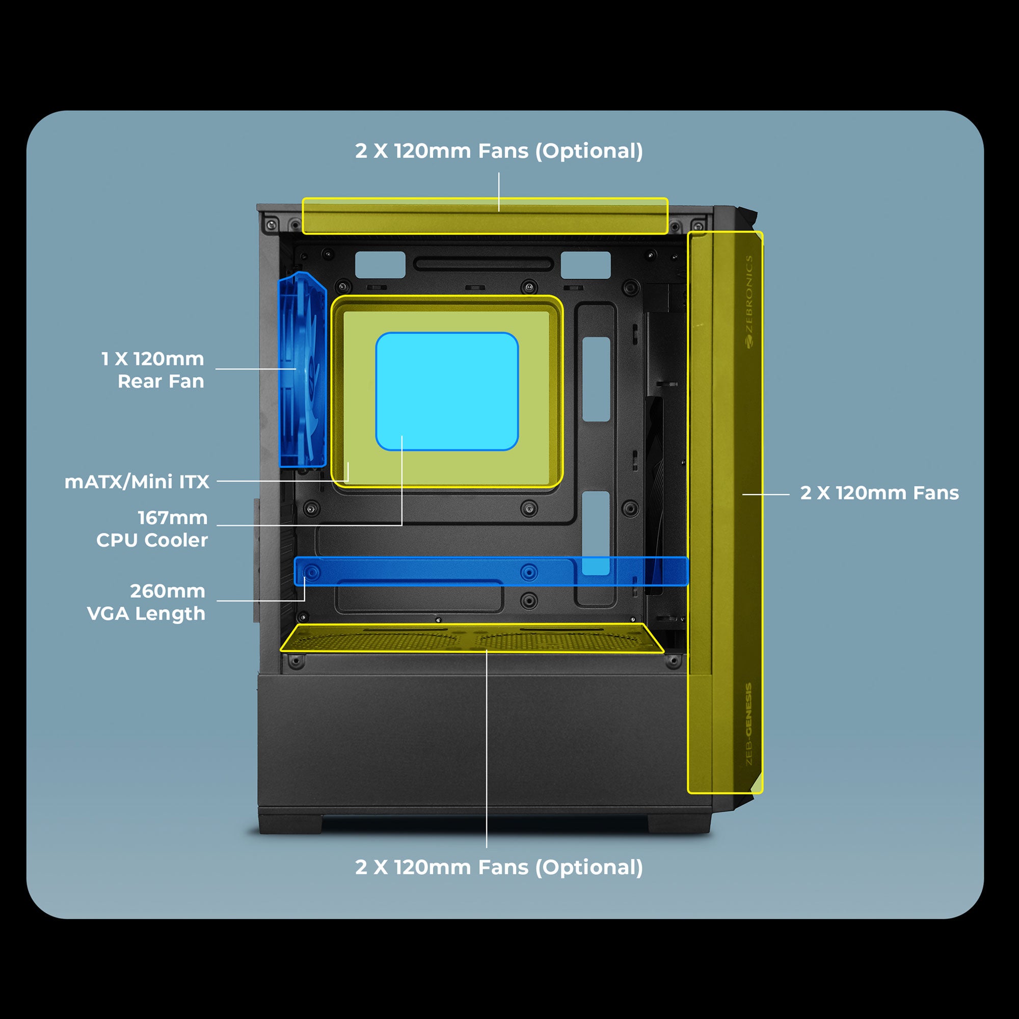 Zebronics - Zeb Genesis - Gaming cabinet