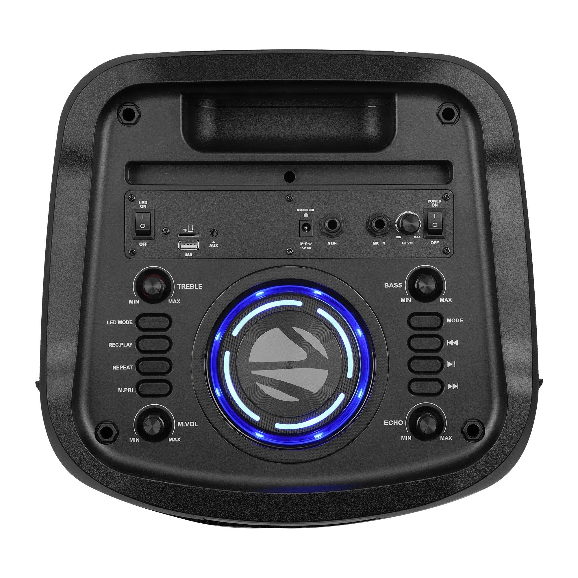 Zebronics Glow Box 12B DJ speaker | top view