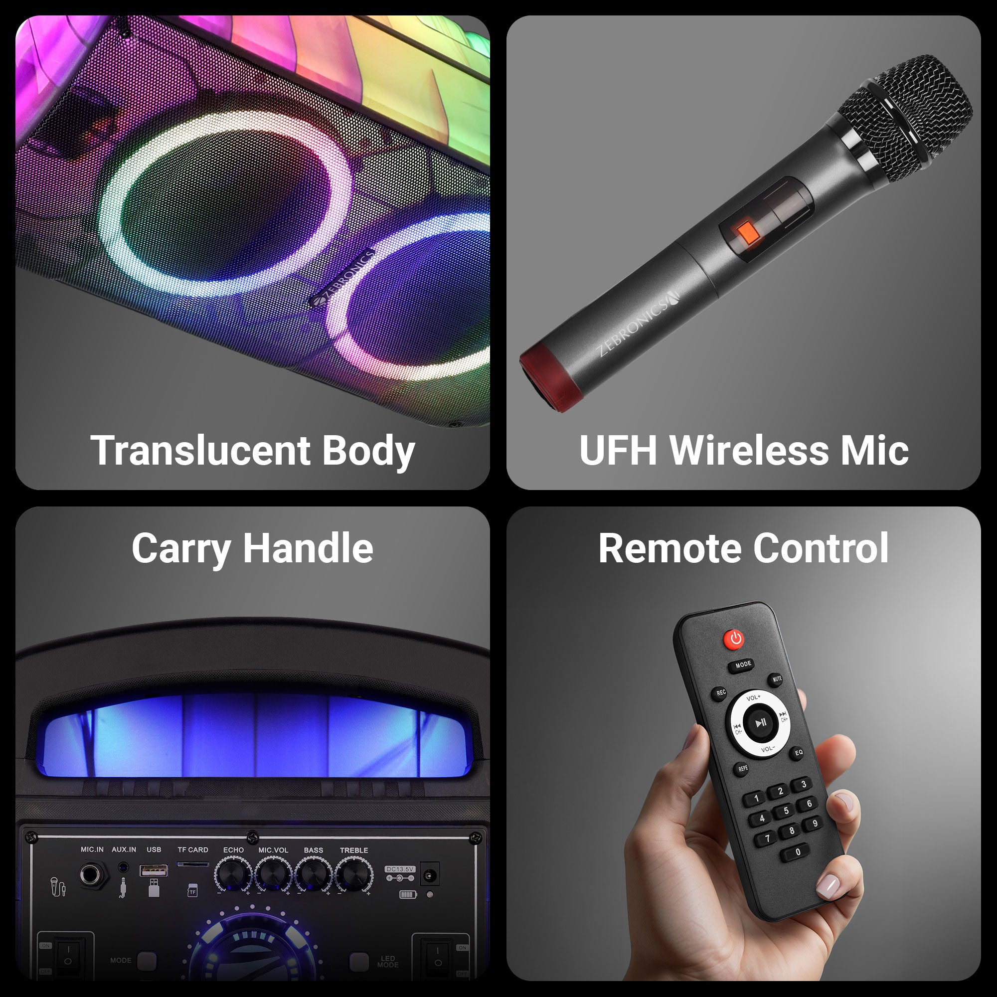 Zebronics glow box 8B - Multi feature list