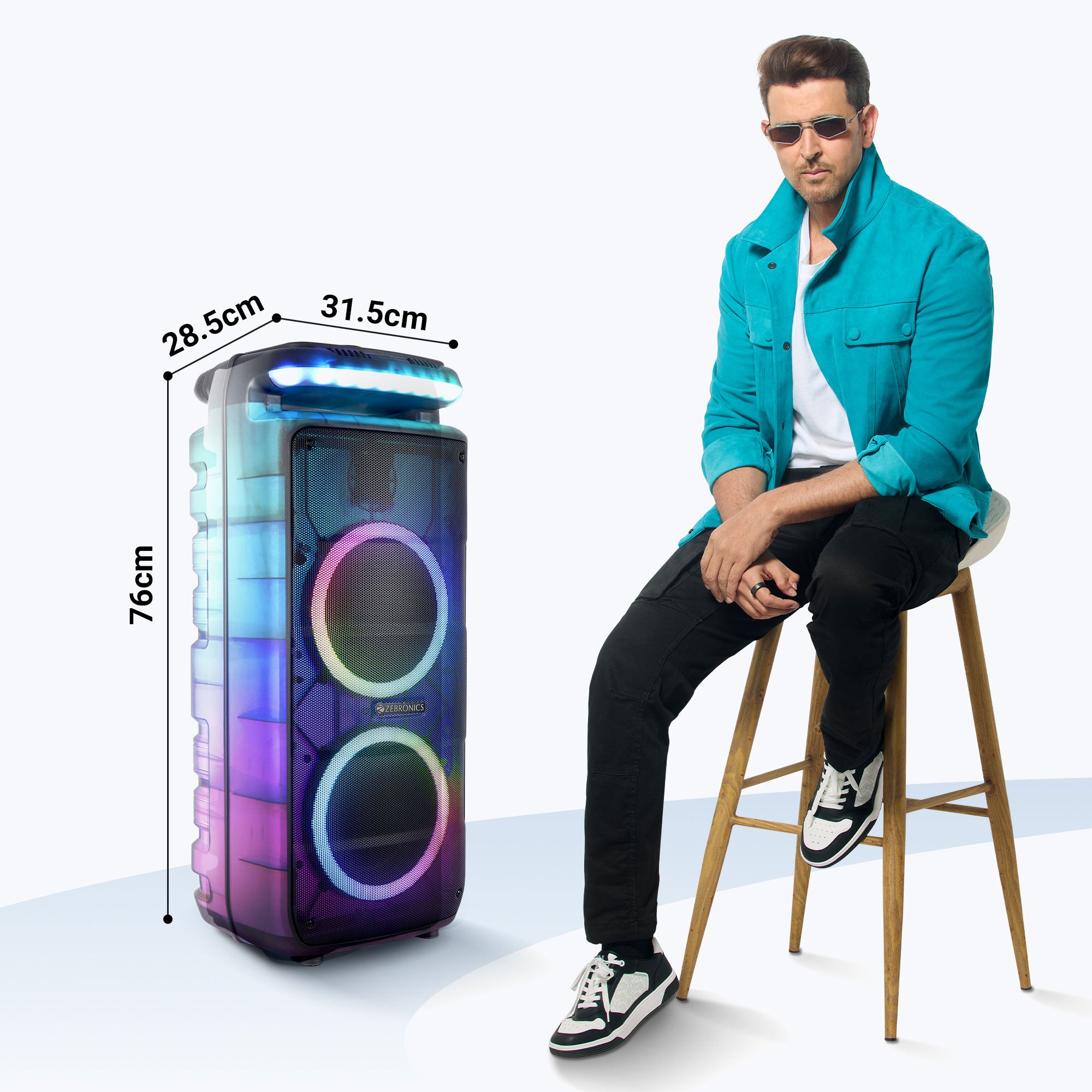 Zebronics glow box 8B - Product dimensions