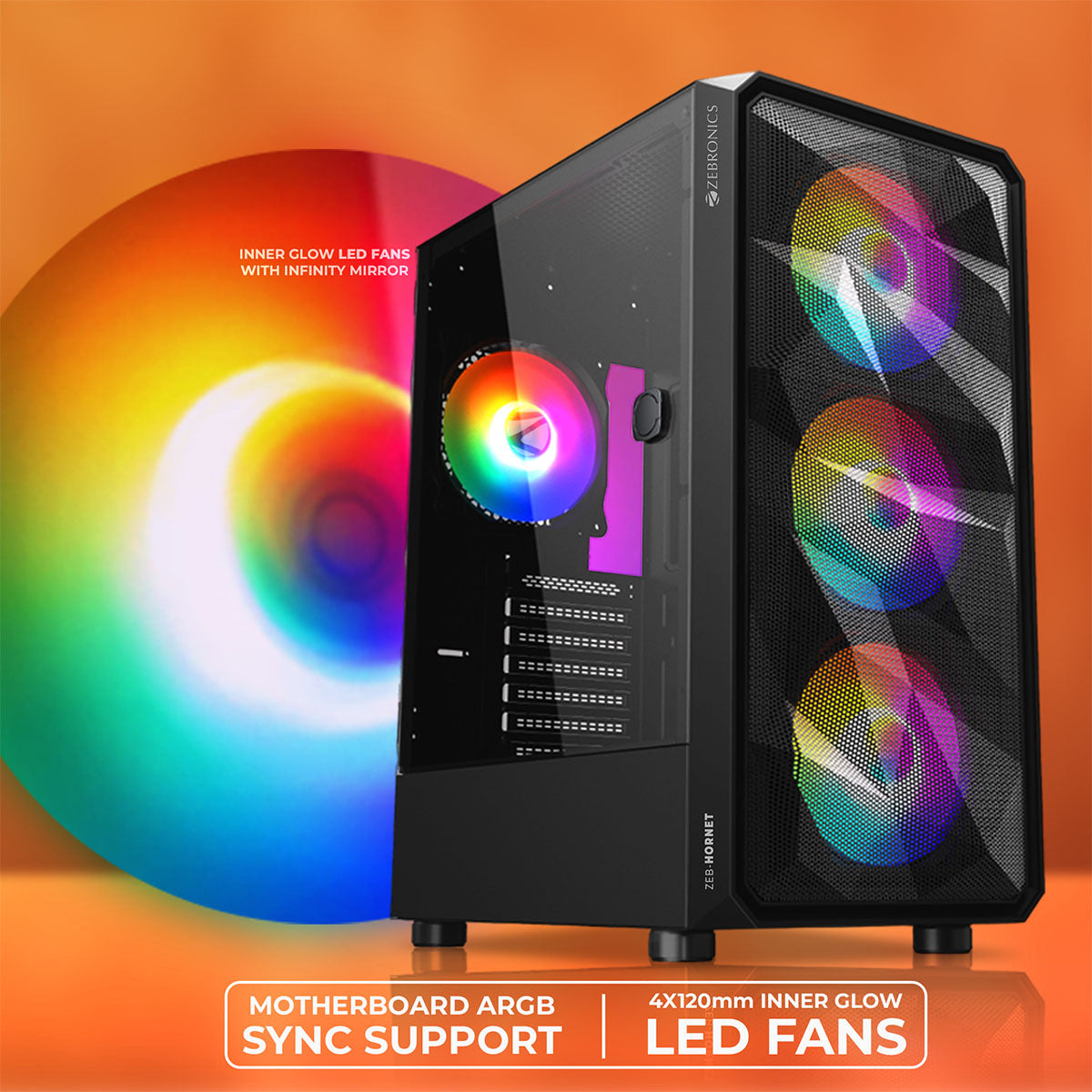 Zeb-Hornet - Premium Gaming Chassis - Zebronics