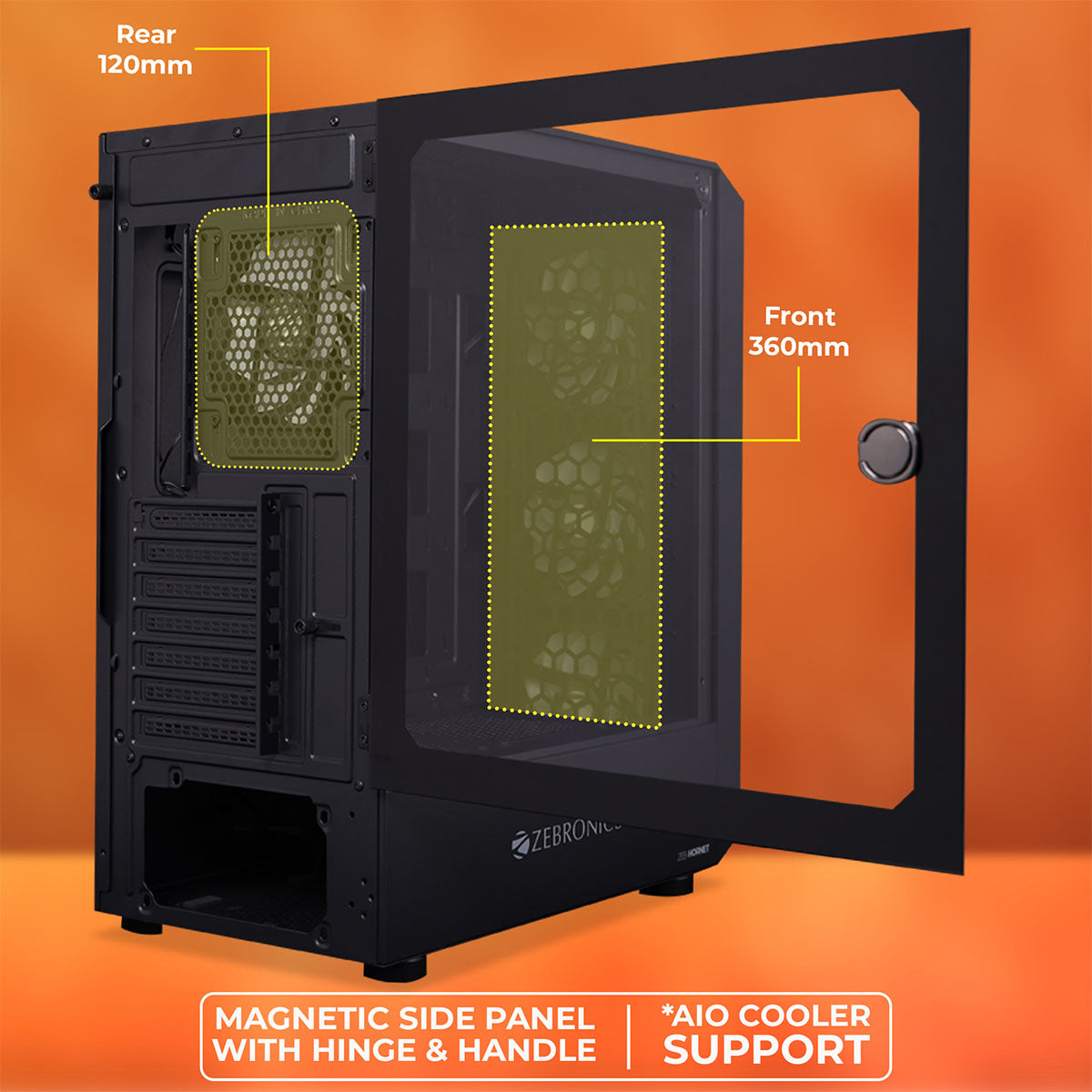 Zeb-Hornet - Premium Gaming Chassis - Zebronics