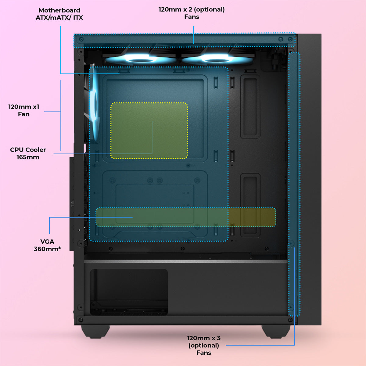 Zeb-Hype - Gaming Cabinet- Zebronics