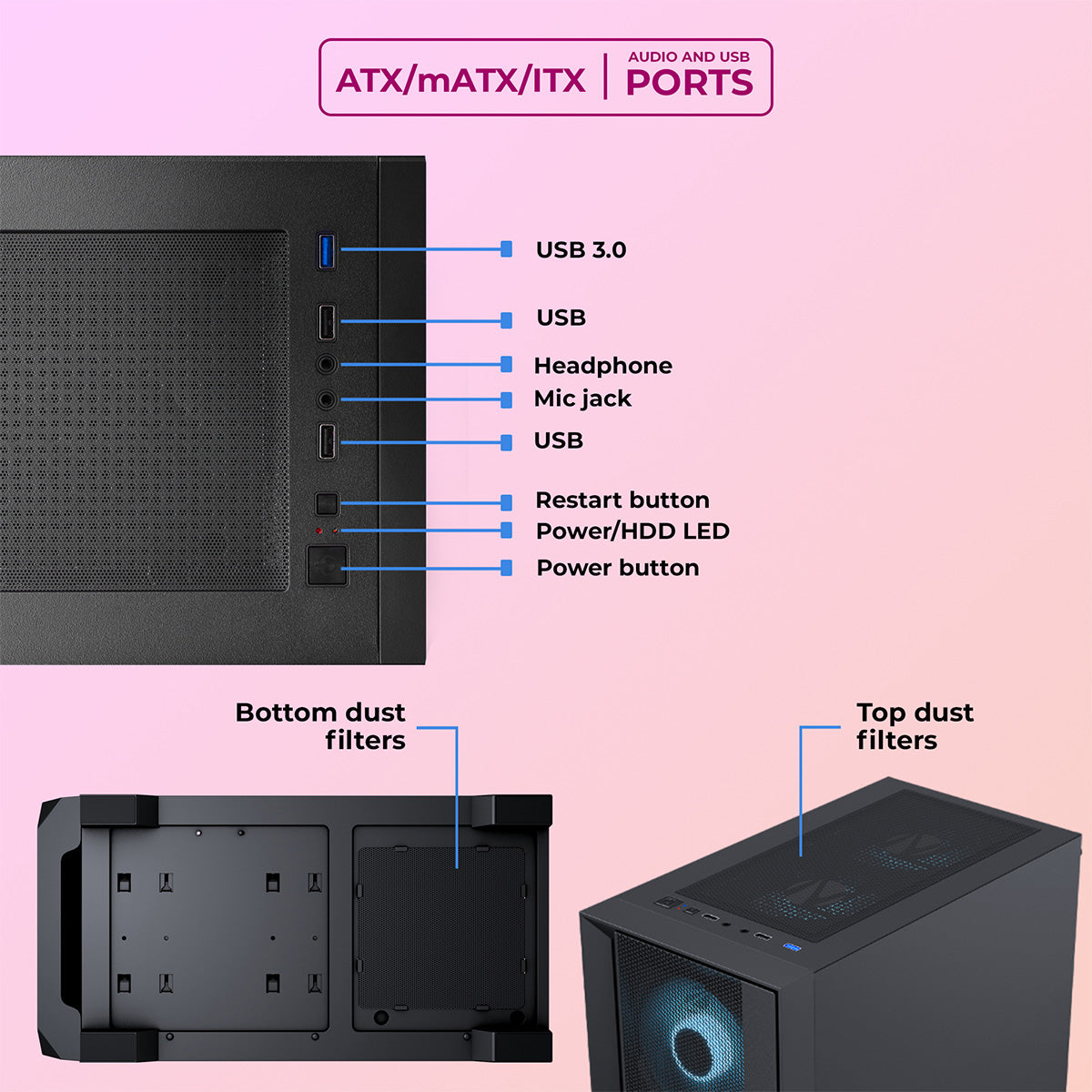 Zeb-Hype - Gaming Cabinet- Zebronics