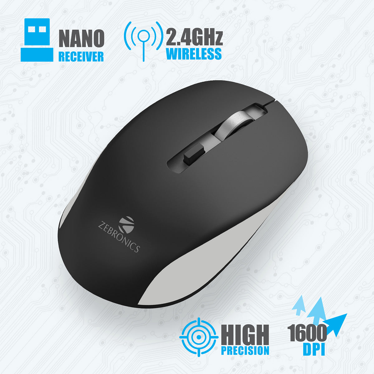 Zeb-Jaguar - Wireless mouse - Zebronics