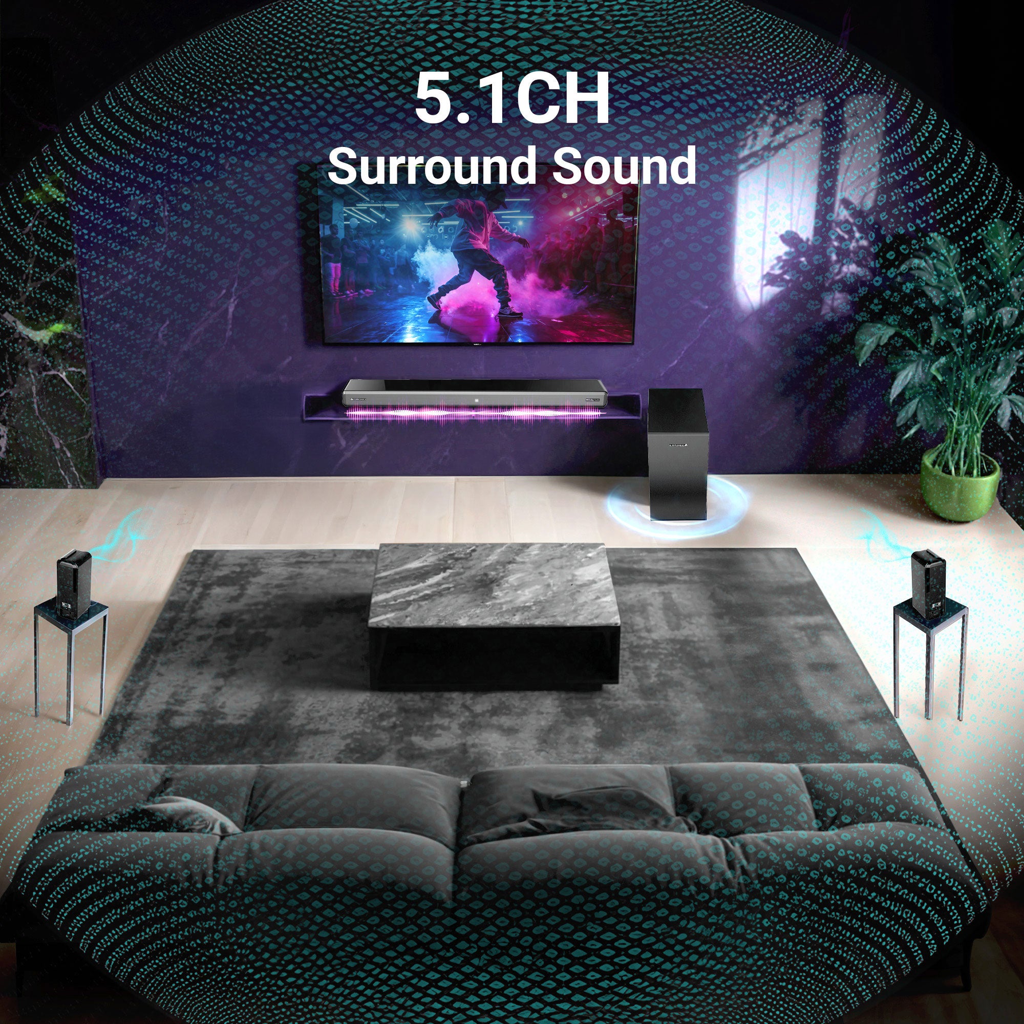 Zeb Juke bar 9510WS with 5.1CH Surround Sound