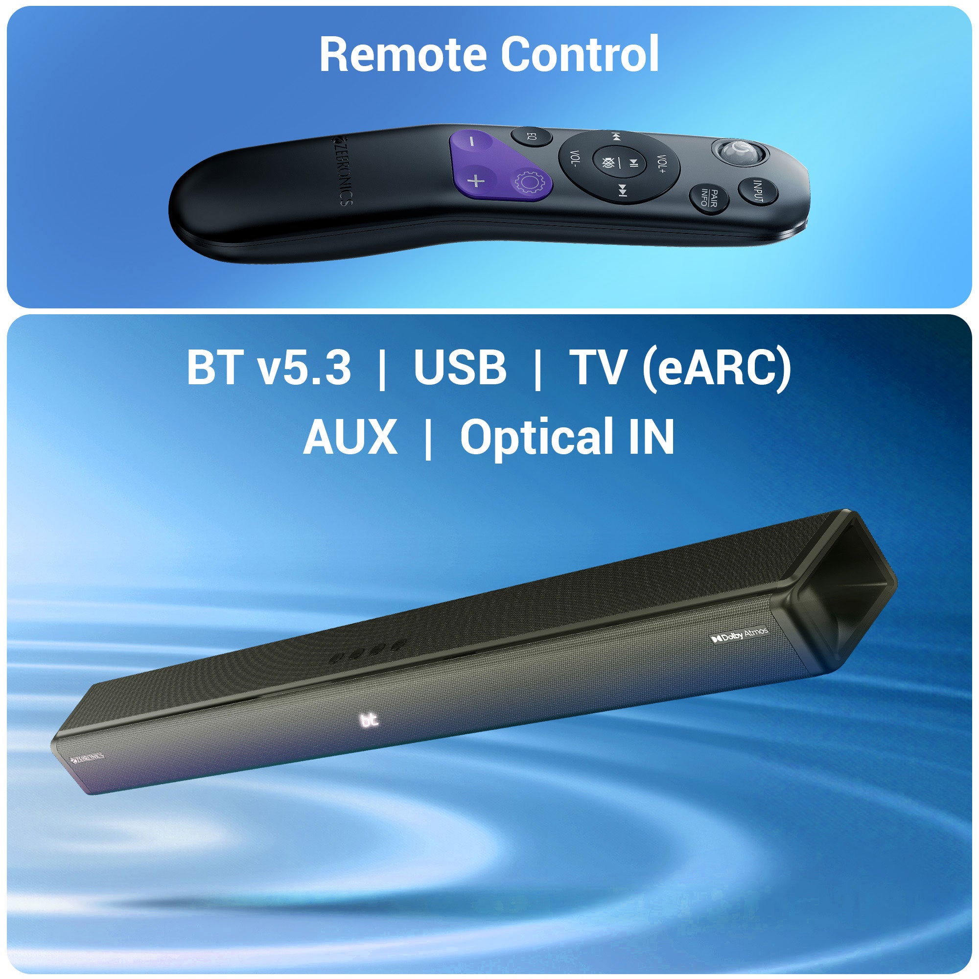Zebronics Zeb juke soundbar 9775 With Remote control and Multiconnectivity