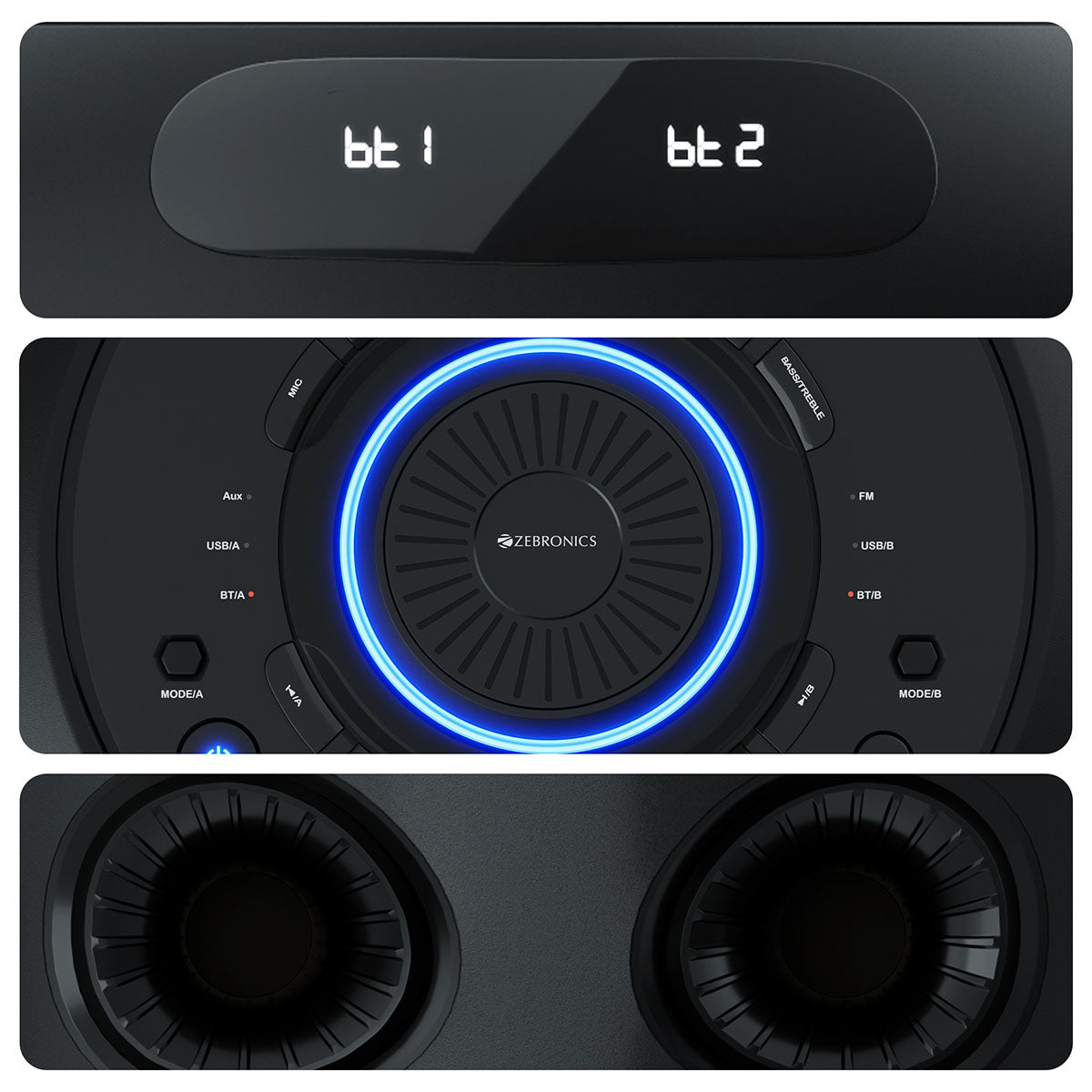 Zeb-Knock - DJ Speaker - Zebronics - Dual bluetooth