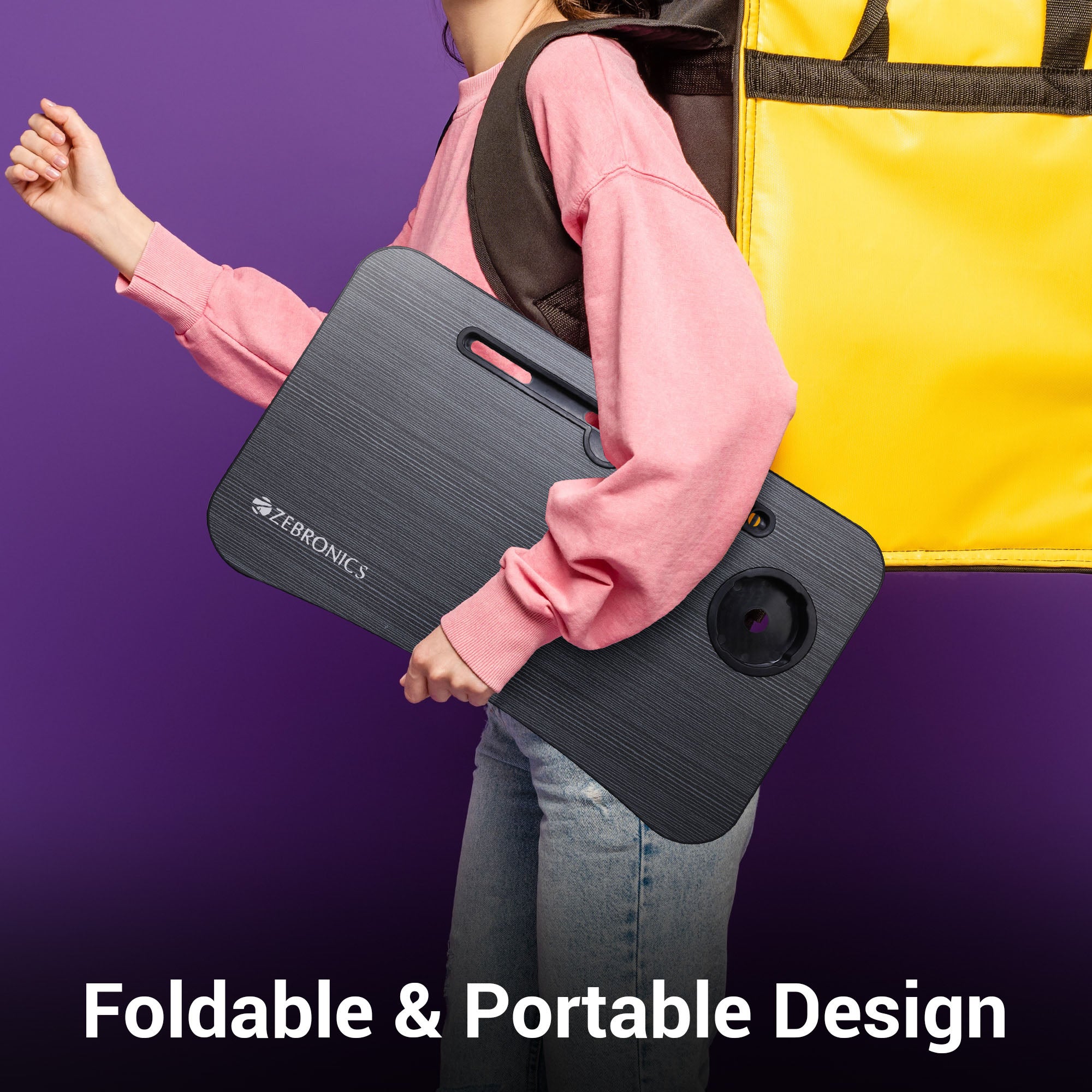 Zeb-Lapdesk X1 - Foldable Laptop Table - Zebronics