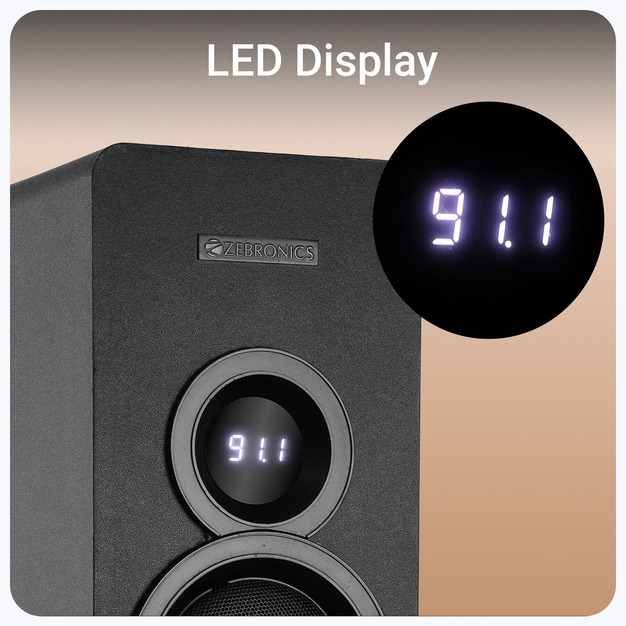 Zeb-Legend Max - Tower Speaker - Zebronics - LED display