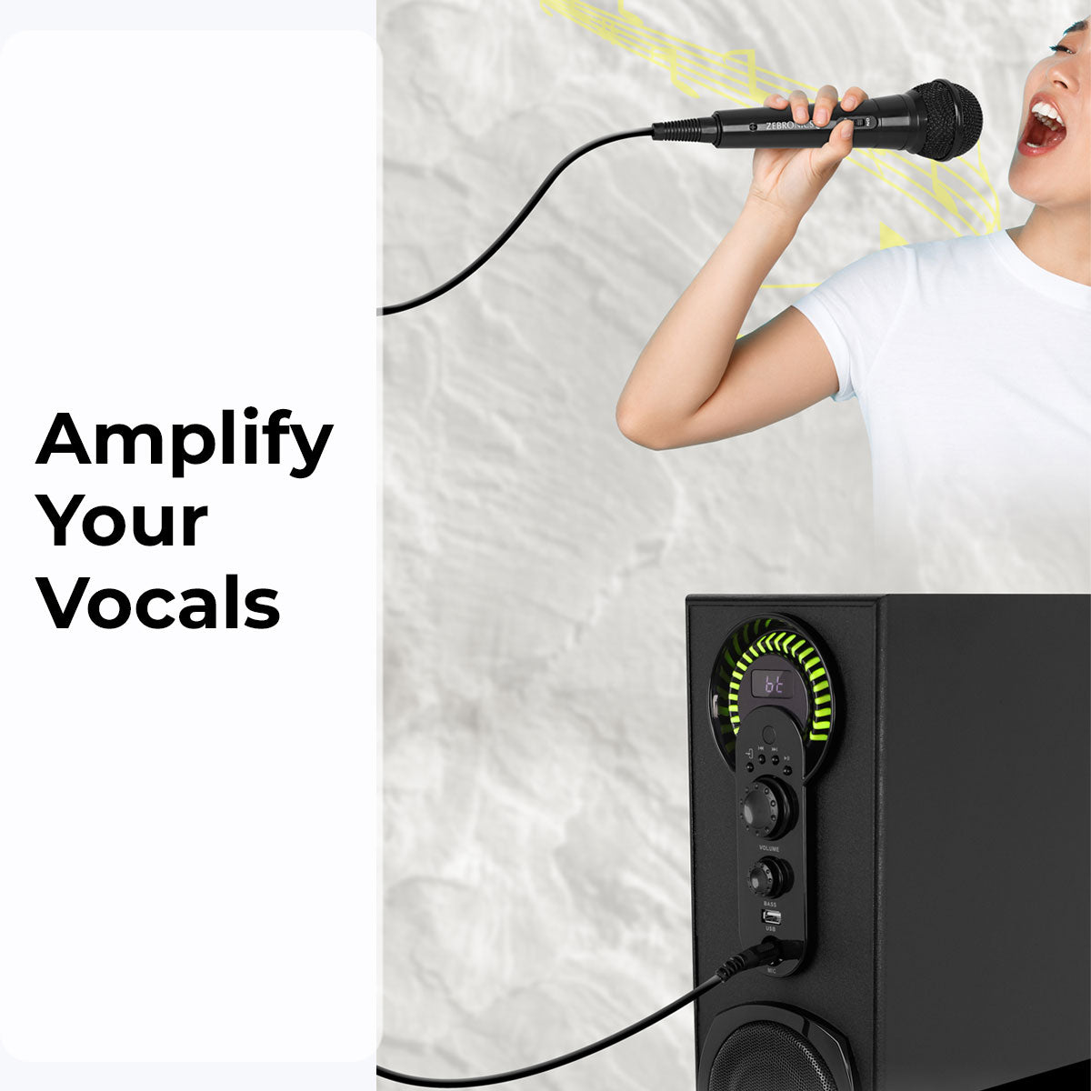 Zeb-Legend Plus - Tower Speaker - Zebronics - mic