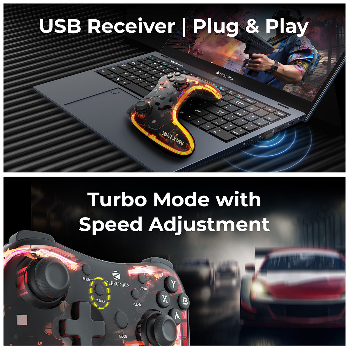 Zeb-Max link - Wireless Gamepad - Zebronics