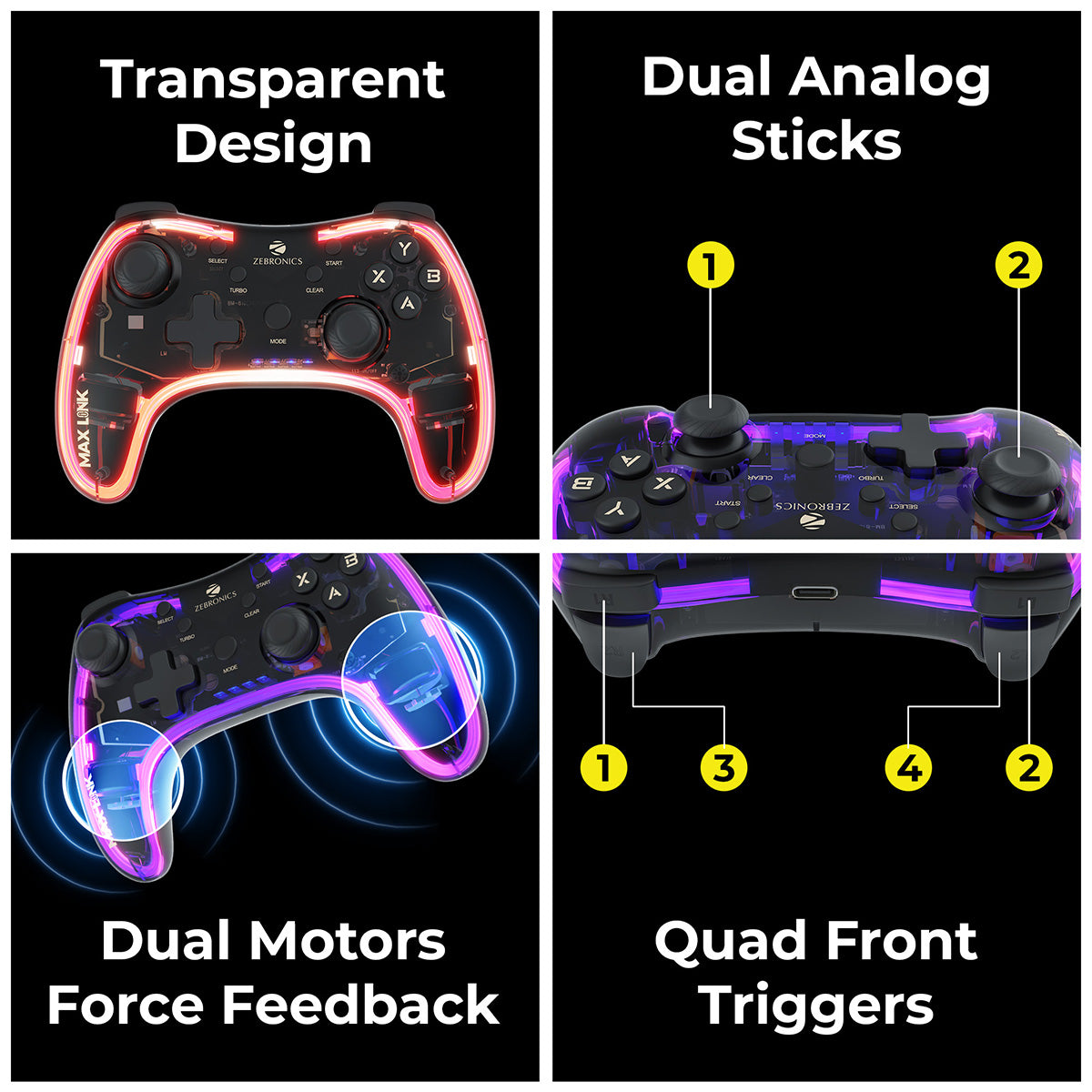 Zeb-Max link - Wireless Gamepad  - Zebronics