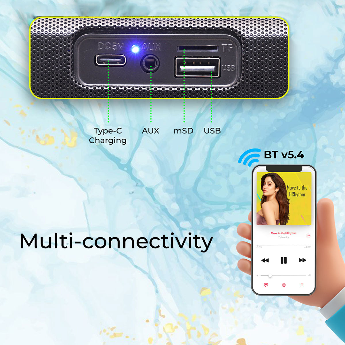 Zeb-Melo - Wireless Speaker - Zebronics - Multiconnectivity