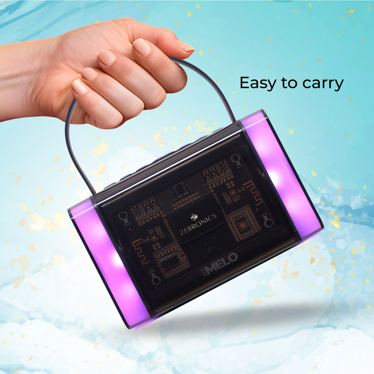 Zeb-Melo - Wireless Speaker - Zebronics - Easy to Carry with Carry strap