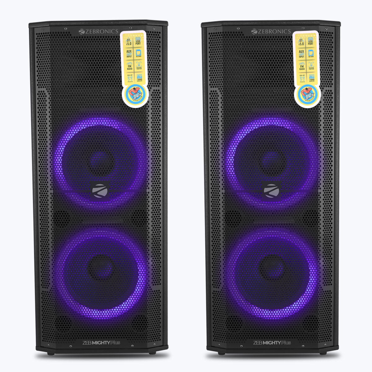Zebronics Mighty Plus with LED lights front view