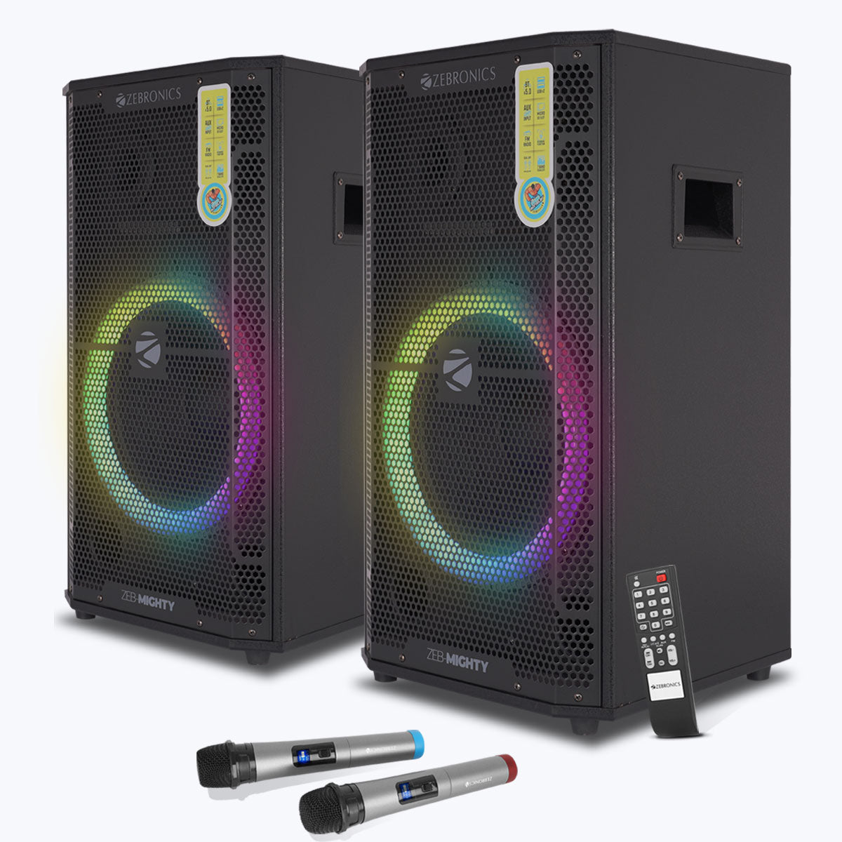 Zebronics Mighty DJ speaker 210W, LED display, Dual mic