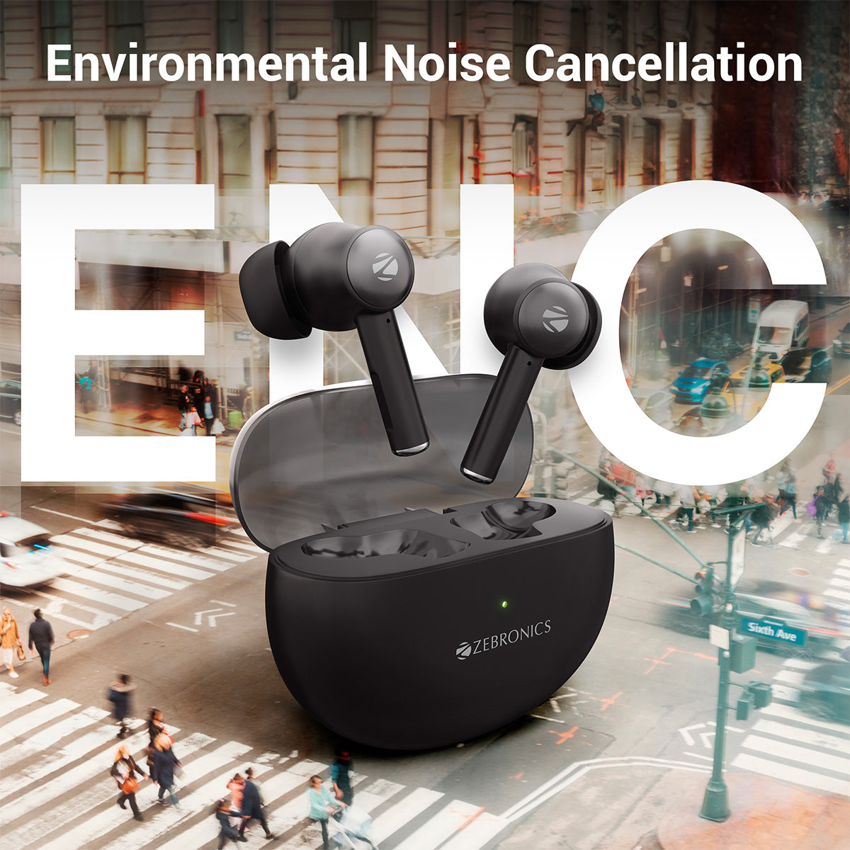 Zeb-Mist - TWS earbuds - Zebronics - Environmental Noise cancellation