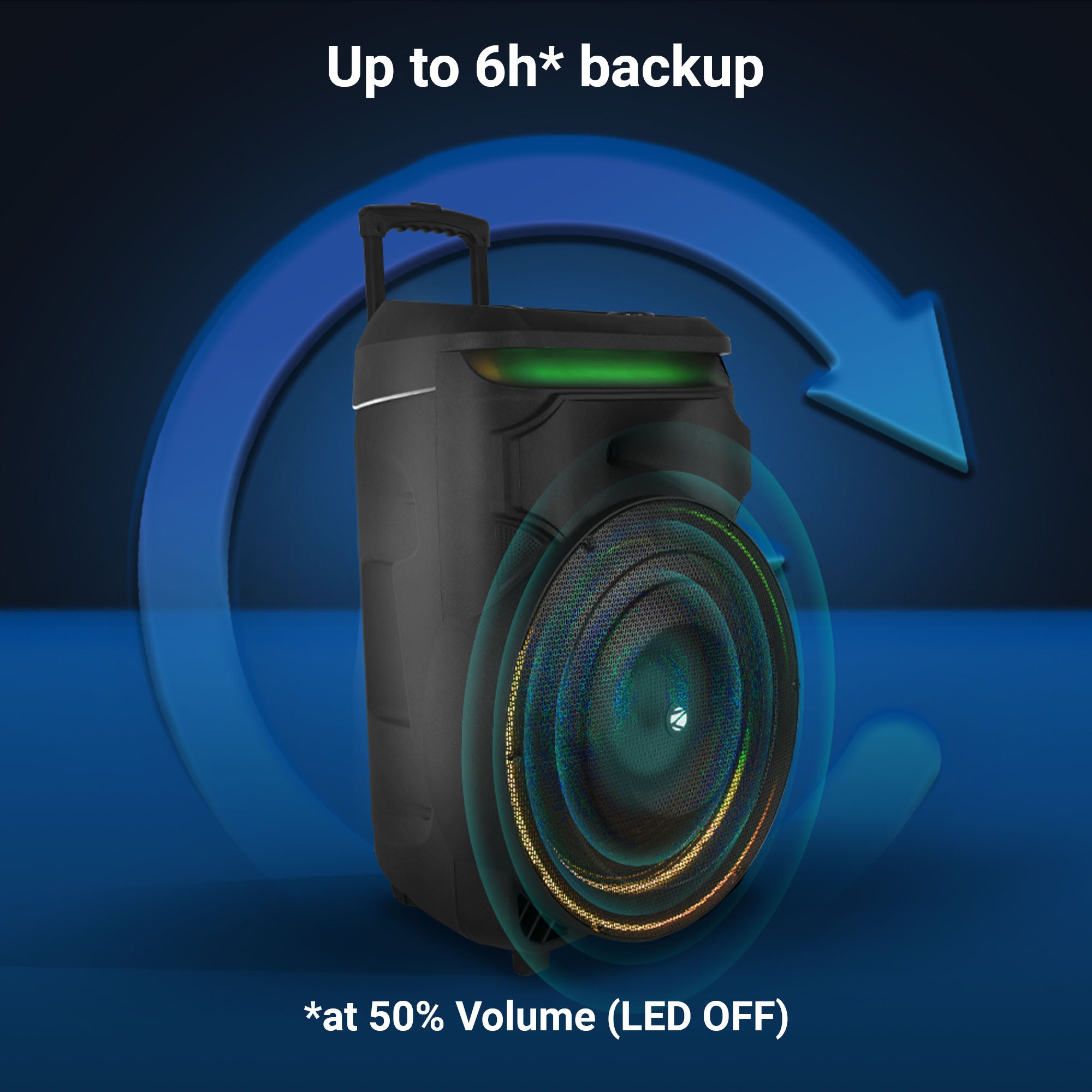 Zebronics - Zeb octane 601 - Trolley speaker - upto 6h backup