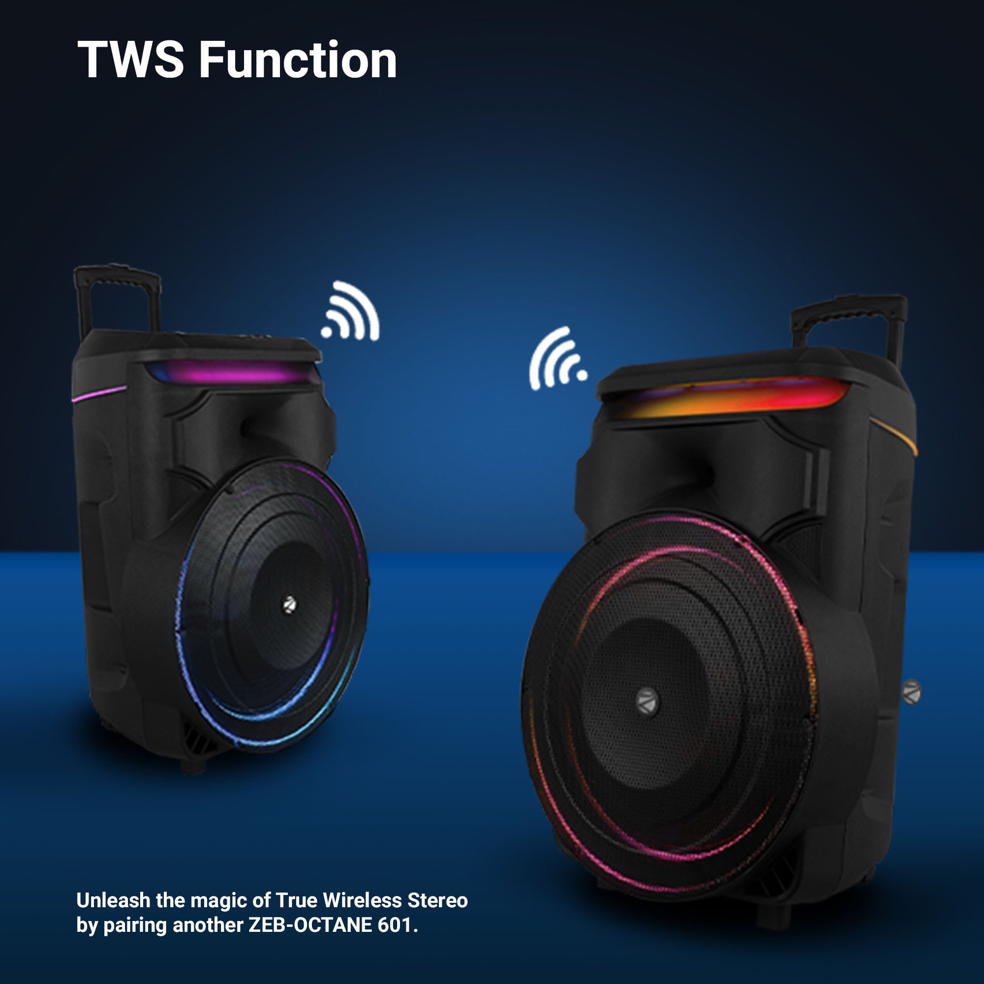 Zebronics - Zeb octane 601 - Trolley speaker - TWS function