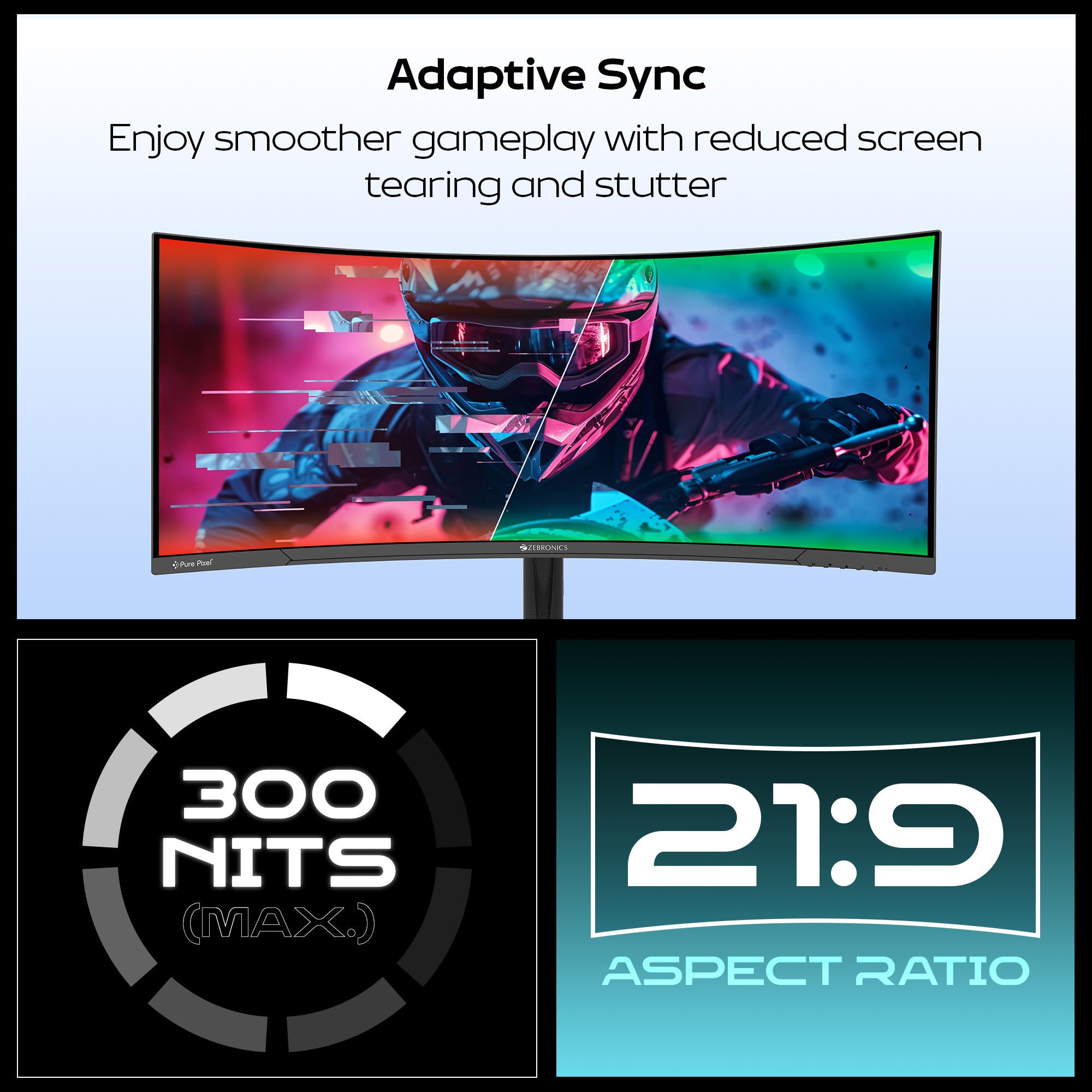 Zeb-PA234 - Curved Wide Monitor - Zebronics