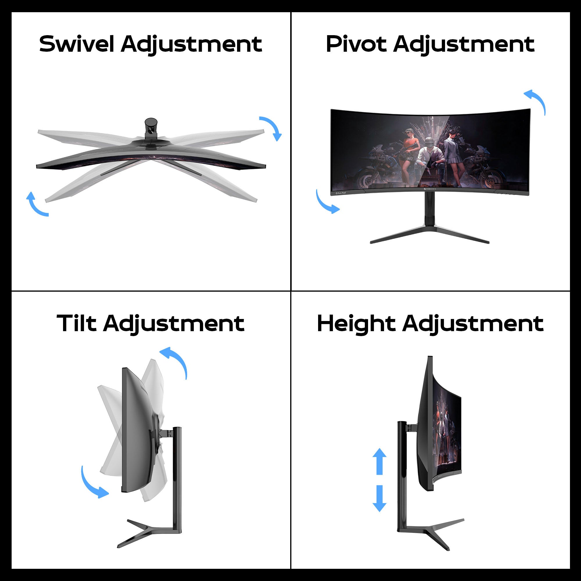 Zeb-PA234 - Curved Wide Monitor - Zebronics